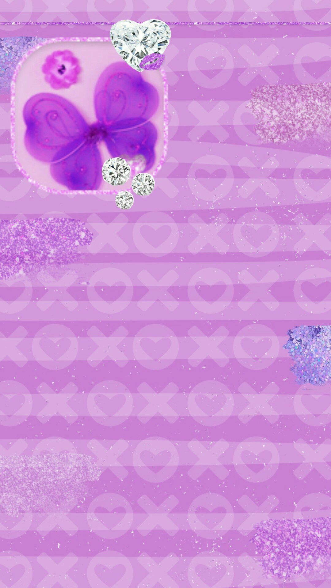 Glitter Wallpaper, Wallpaper Art, Purple Walls, Pretty Patterns, Phone  Wallpapers, Stationery, Kawaii, Kiss, Butterfly