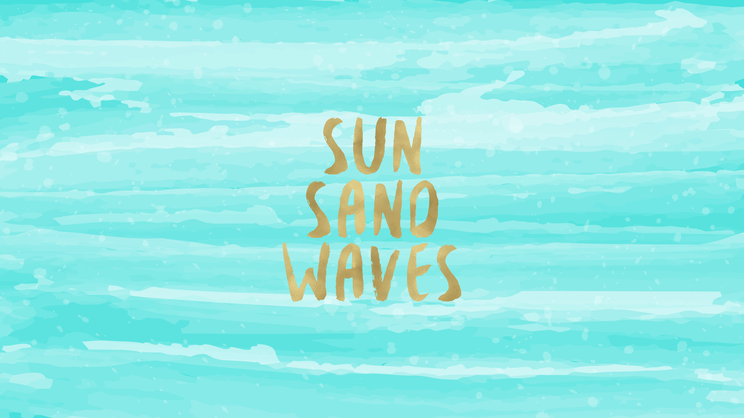 Sun Sand Waves Free Desktop Wallpaper