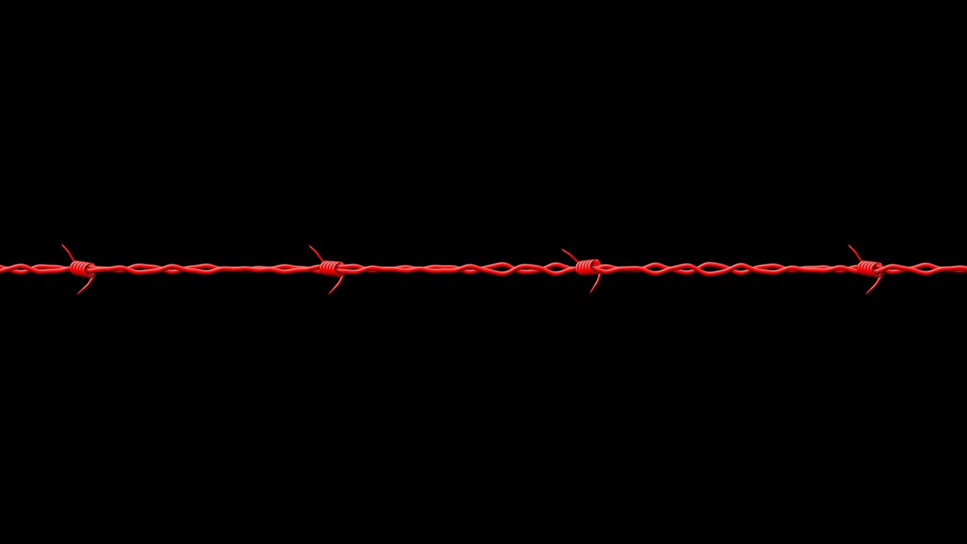 Wallpaper black, barbed wire, red
