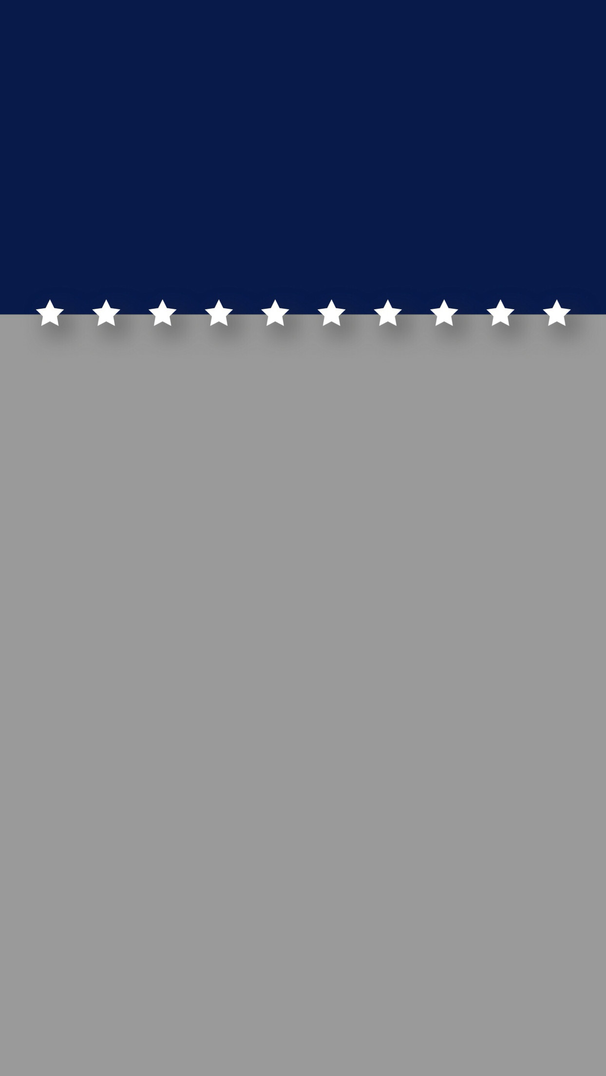 Minimal blue and gray with stars patriotic iPhone 6 Plus lock screen  wallpaper.