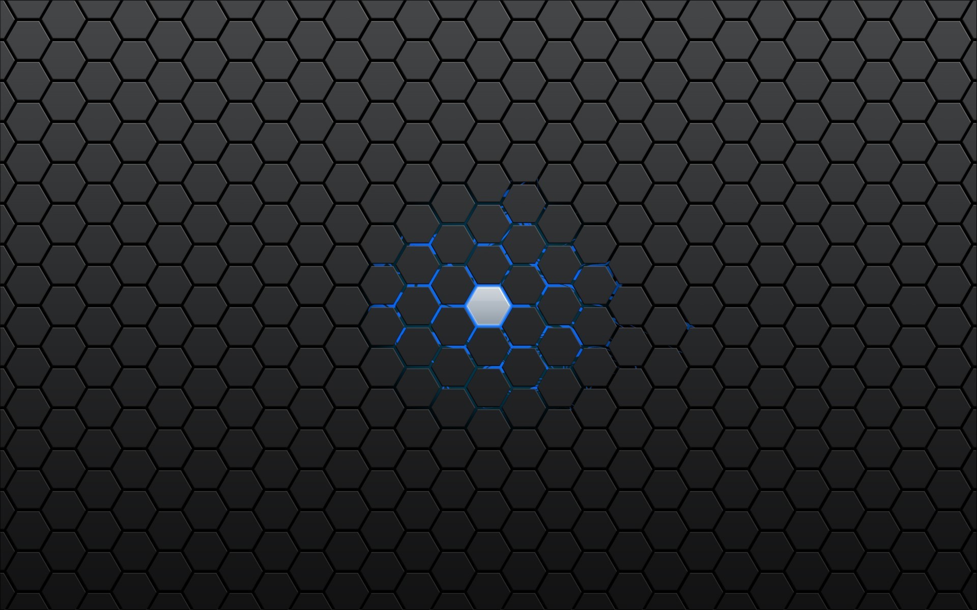 Android operating System, Hexagon, Geometry, Blue, Gray, Artwork, Digital Art, Abstract Wallpapers HD / Desktop and Mobile Backgrounds