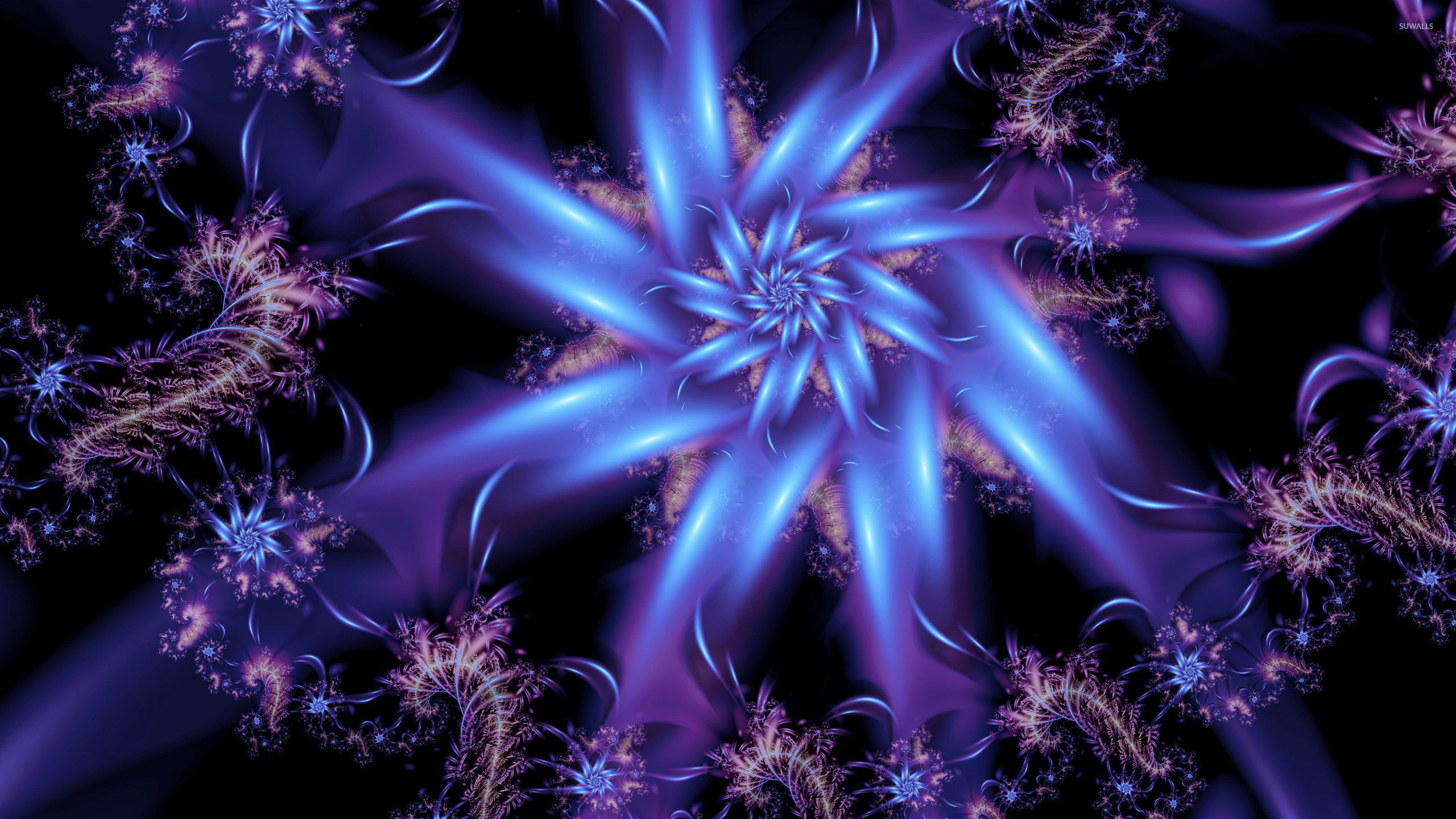 Purple fractal flower wallpaper jpg