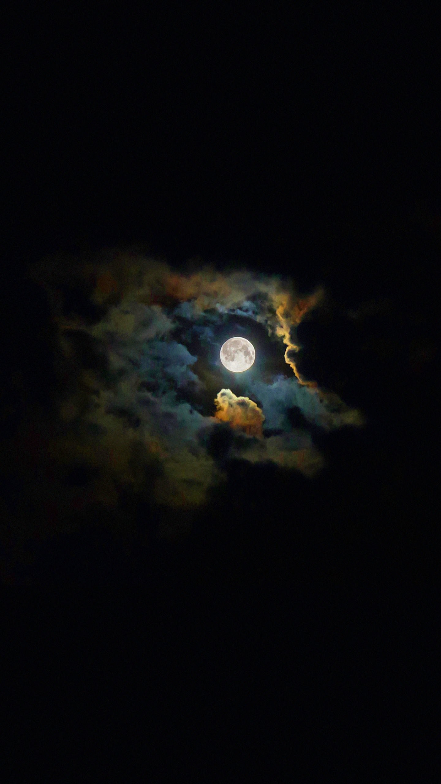 Landscape moon shiny black | wallpaper.sc SmartPhone