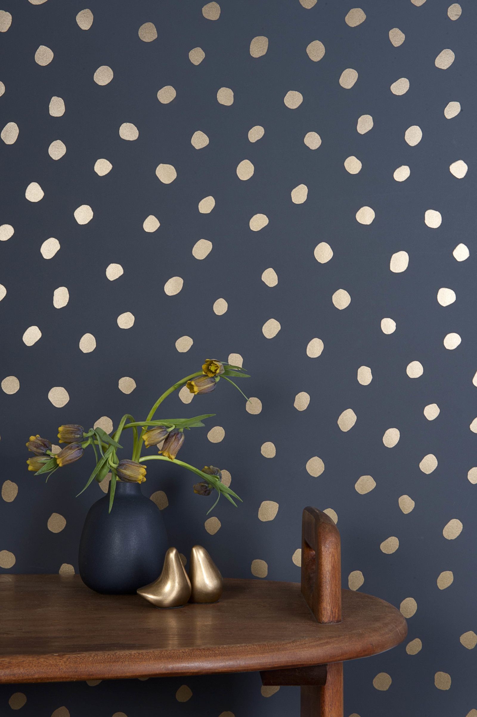 Polka Dot Walls Will Pop Anywhere In Your Home! Navy WallpaperBlue …