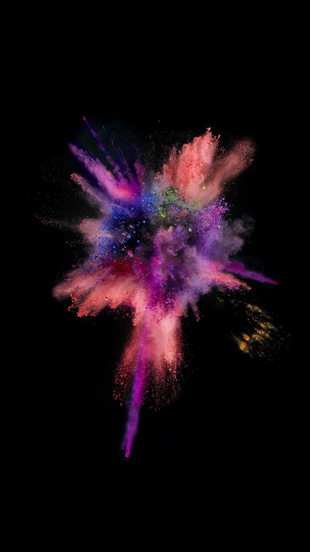 IOS9 Colorful Explosion Smoke Dark #iPhone #wallpaper