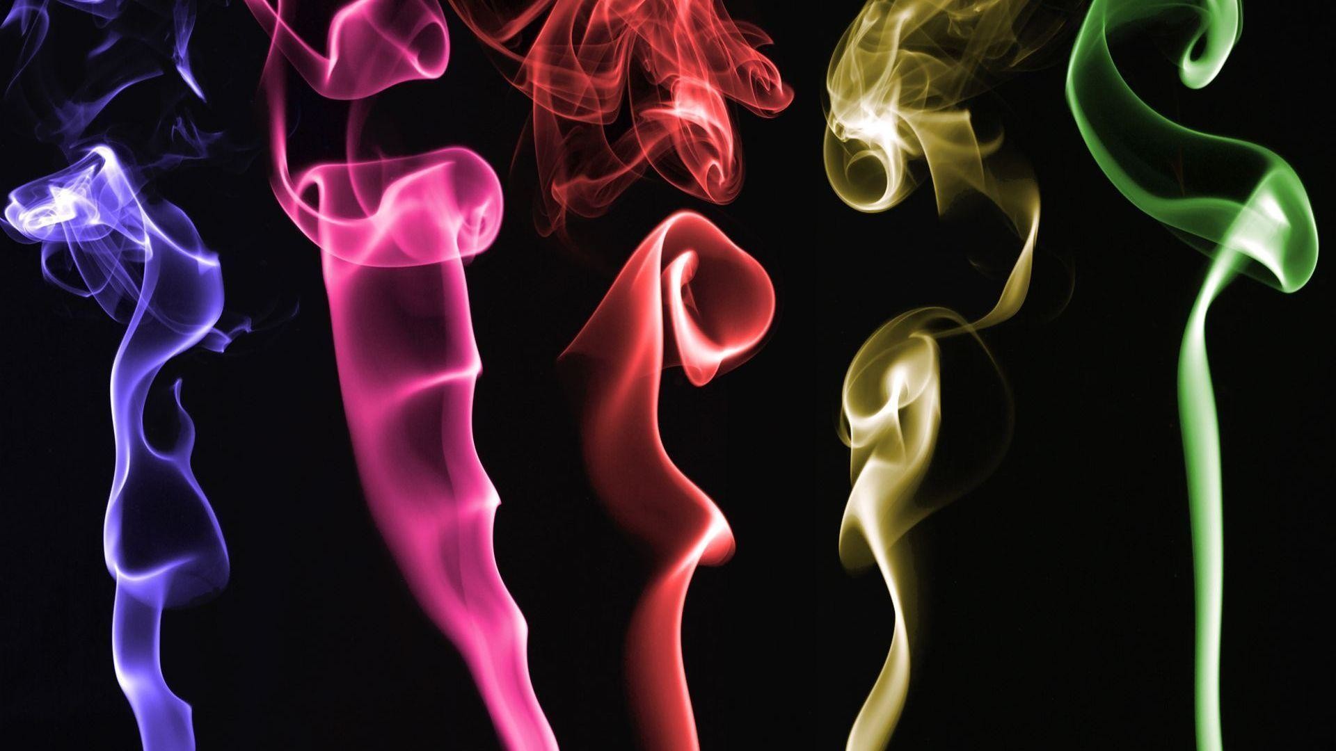 Colorful neon smoke Wallpaper #