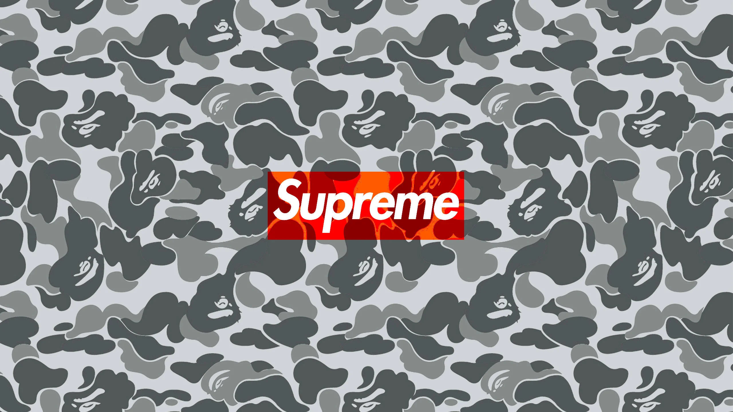 Download the Supreme Bape Camo wallpaper below for your mobile device  (Android phones, iPhone etc.)