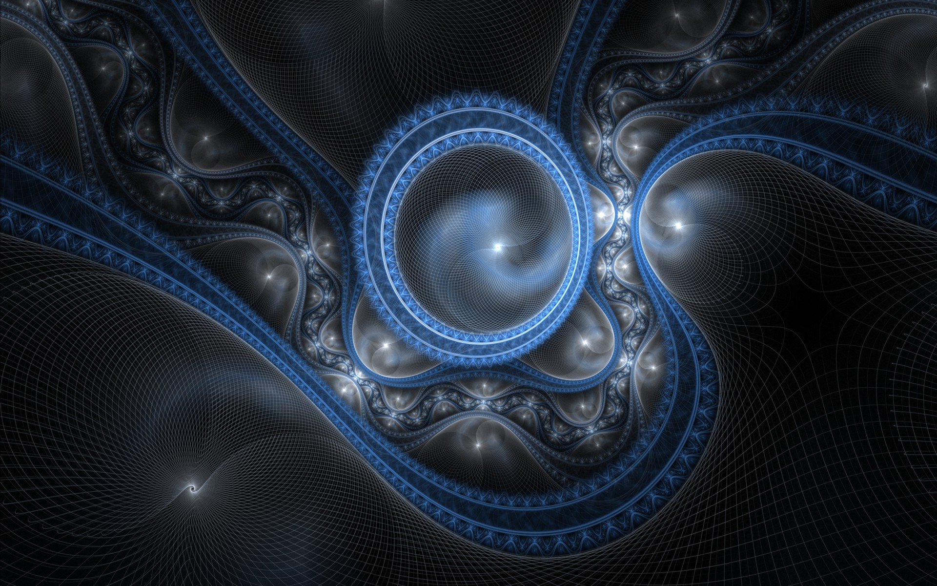 digital Art, Minimalism, Abstract, Fractal, Blue, Circle, Geometry  Wallpapers HD / Desktop and Mobile Backgrounds