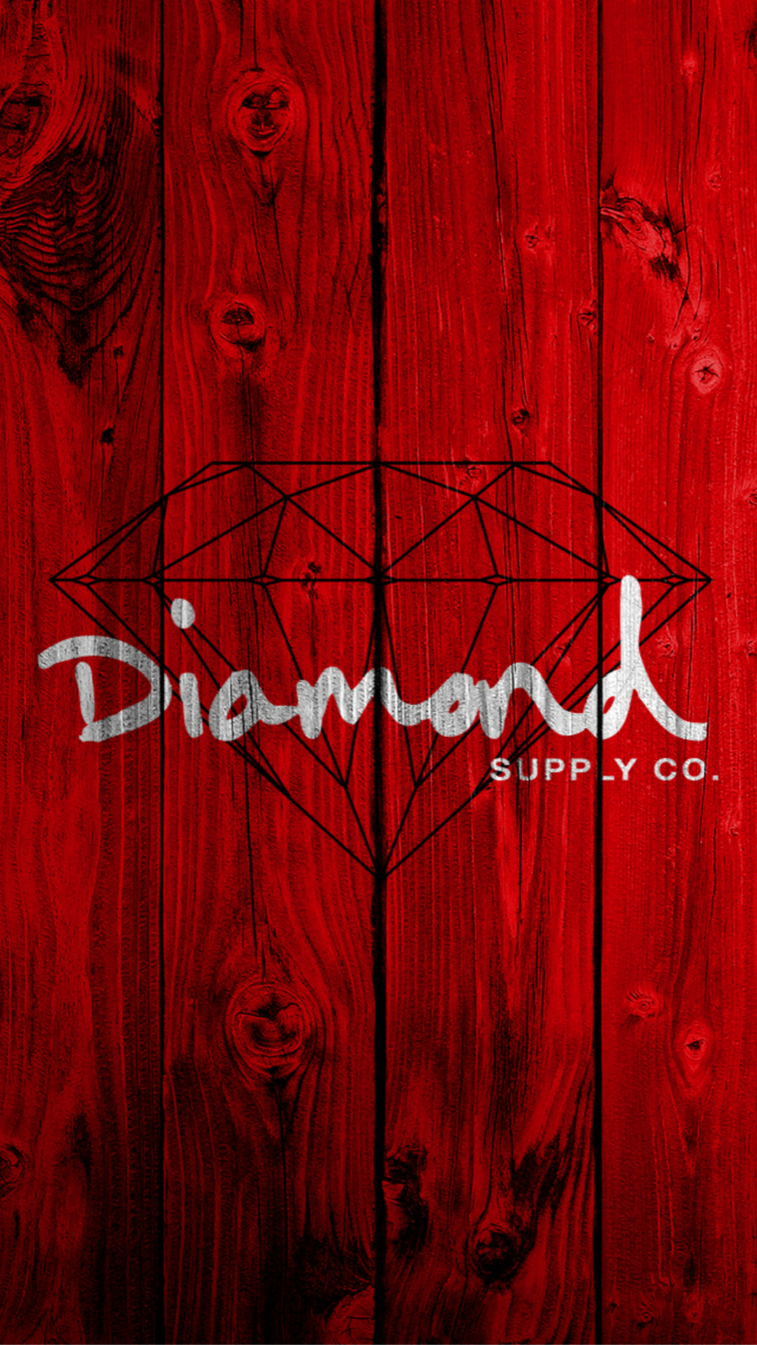 Red Wooden Diamond Painting Art Drawn iPhone 6 wallpaper