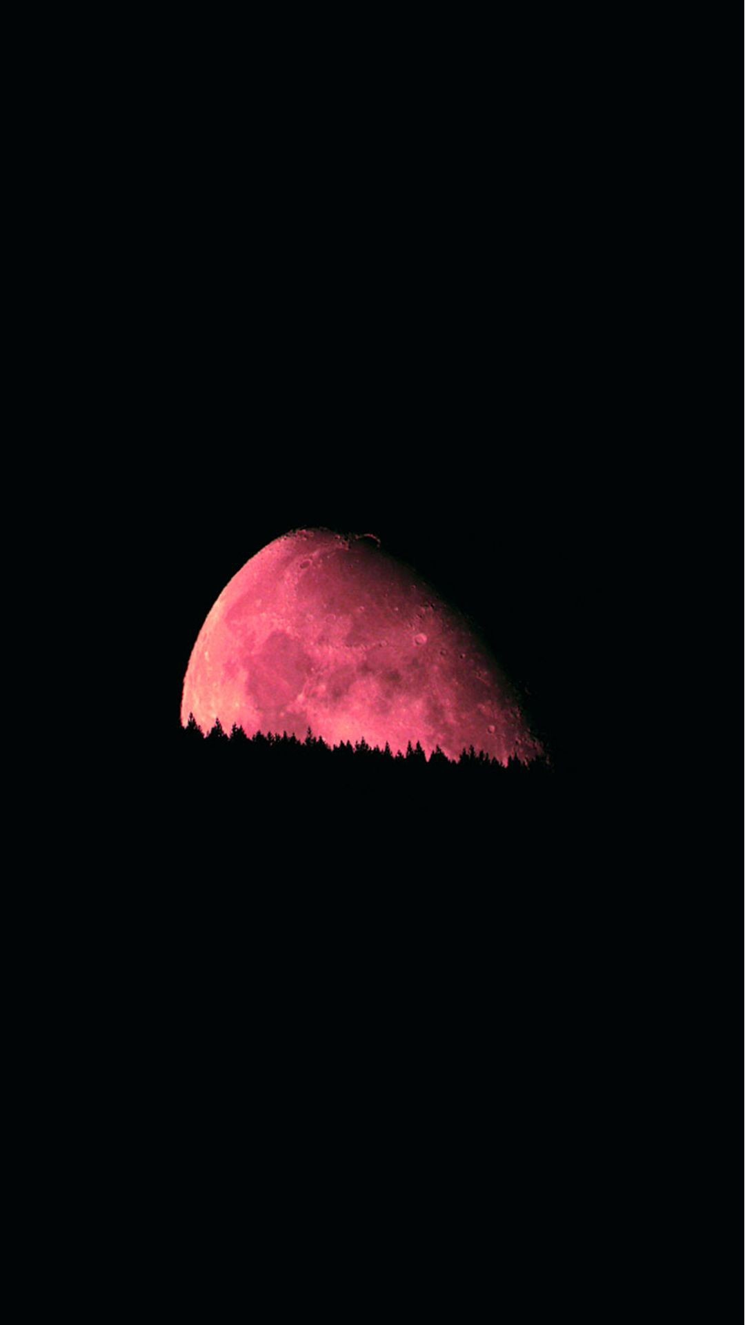 Big Red Moon Dark Night #iPhone #plus # wallpaper