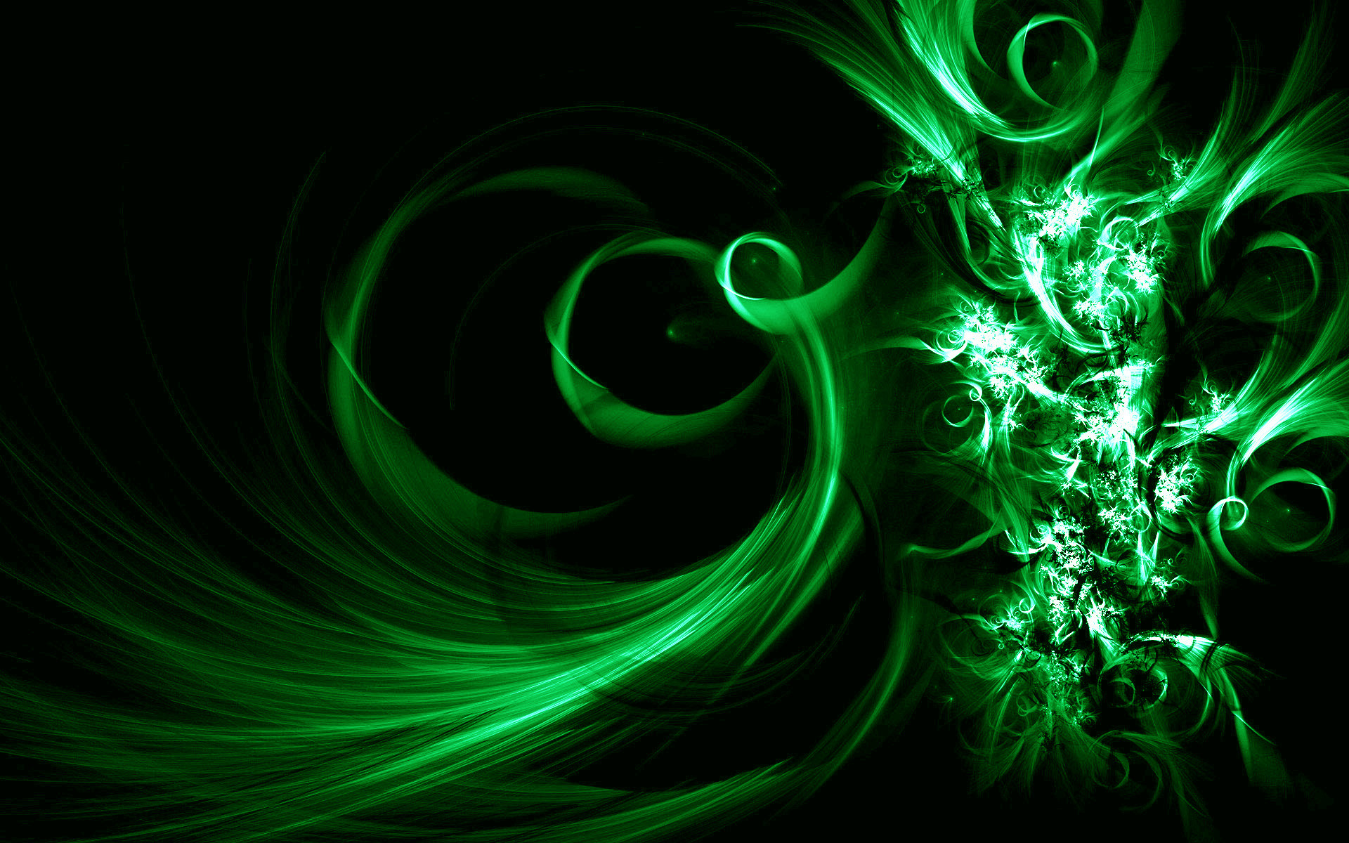 Image Description: This is Black and Green Vector Abstract Desktop Wallpaper  in Buubi.com