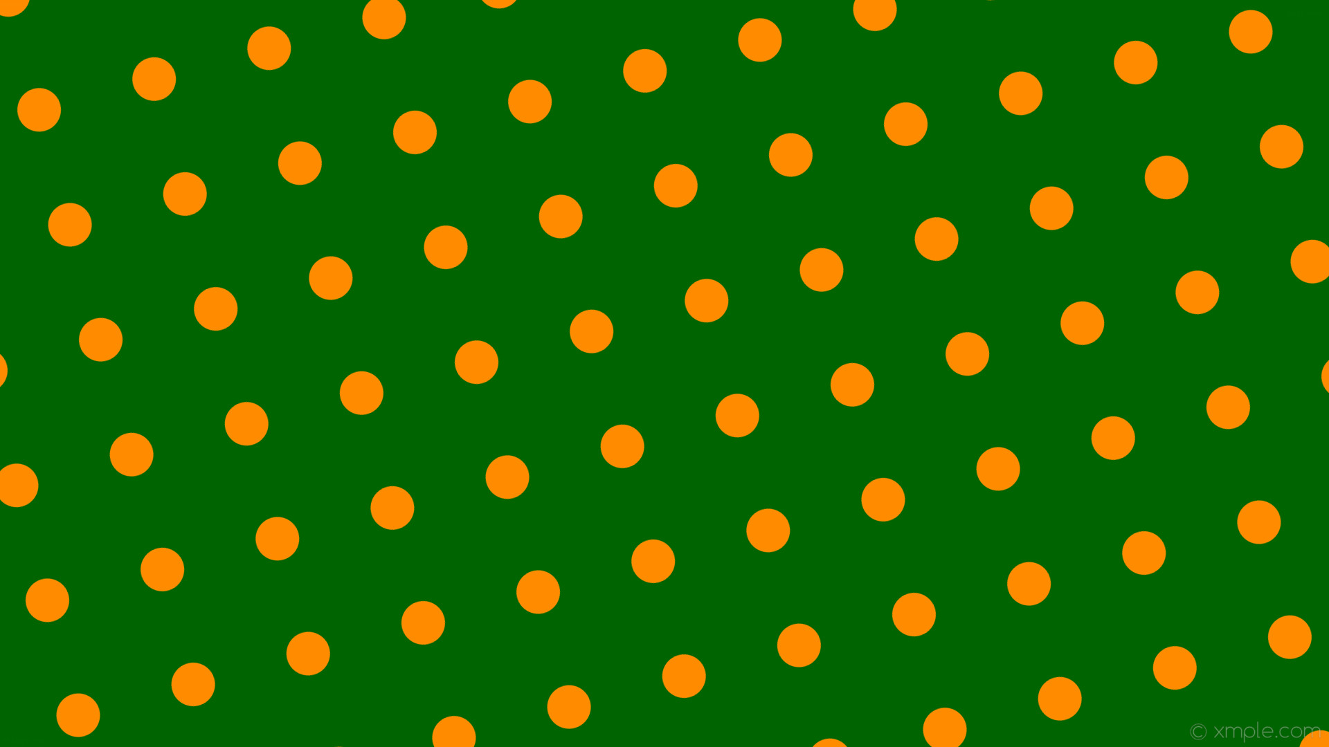 Wallpaper orange green polka spots dots dark green dark orange #ff8c00 15
