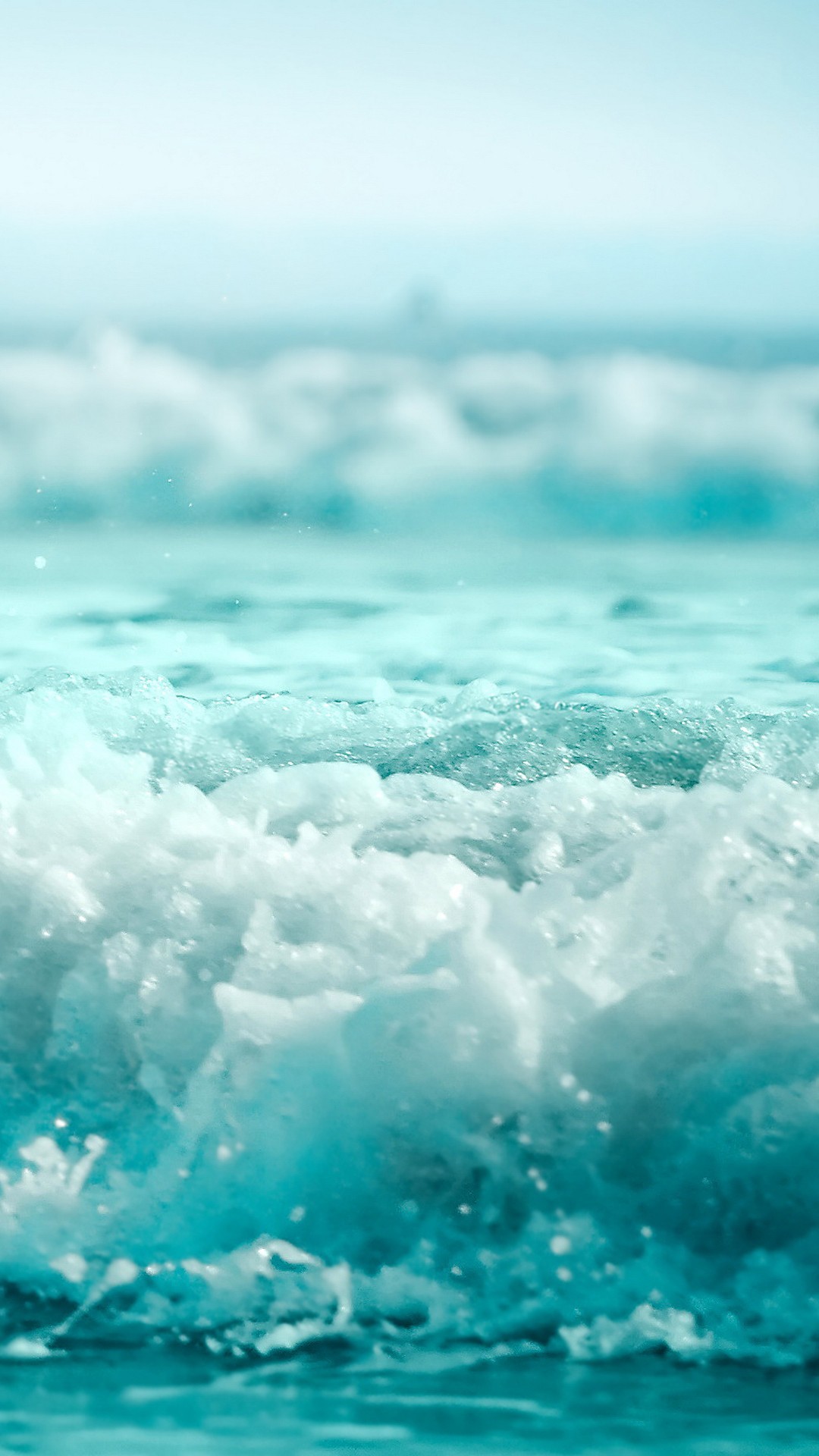 Nature iPhone 6 Plus Wallpapers – Blue Sea Waves Splashing iPhone 6 Plus HD  Wallpaper