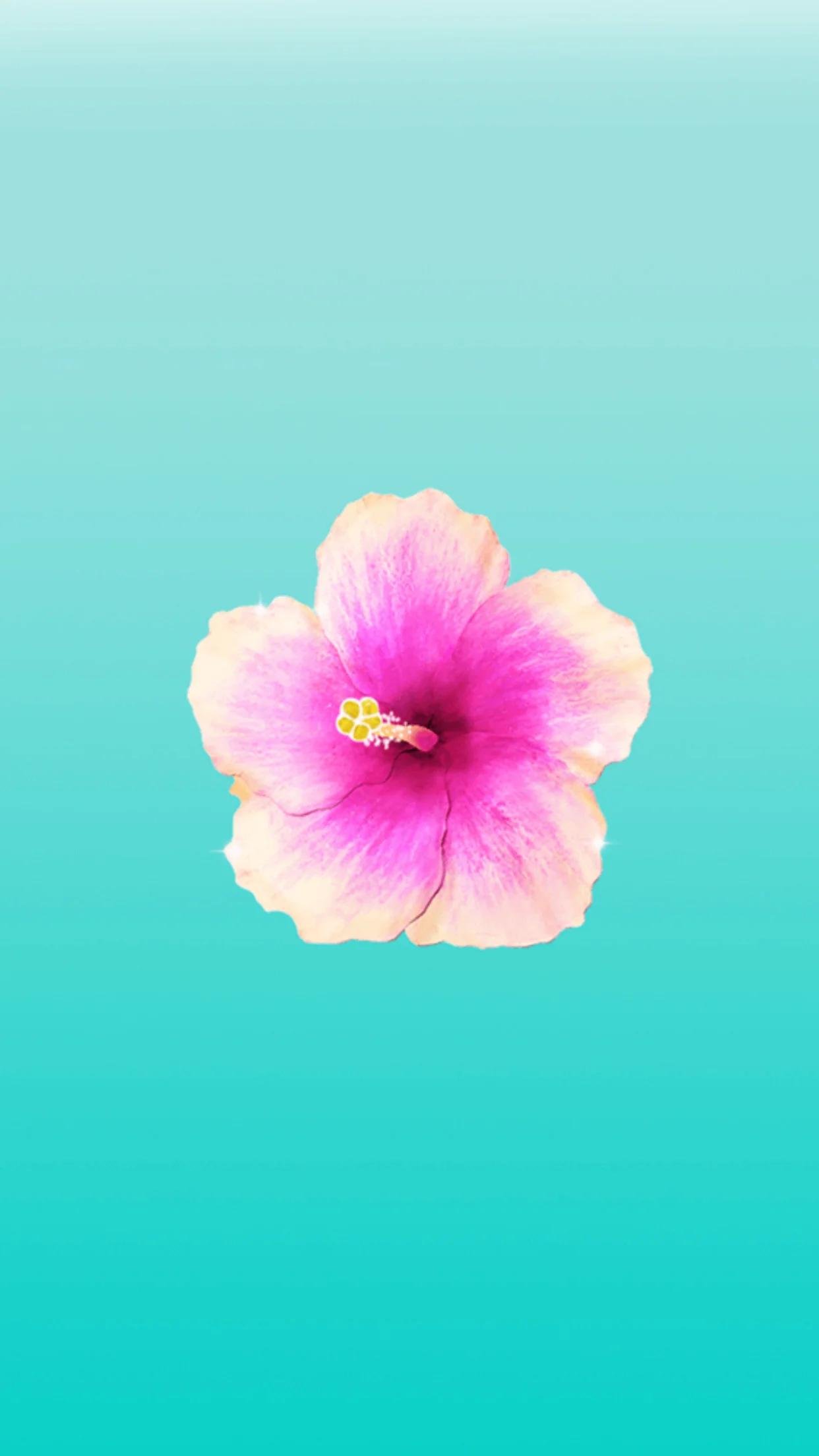 Mint background pink flower