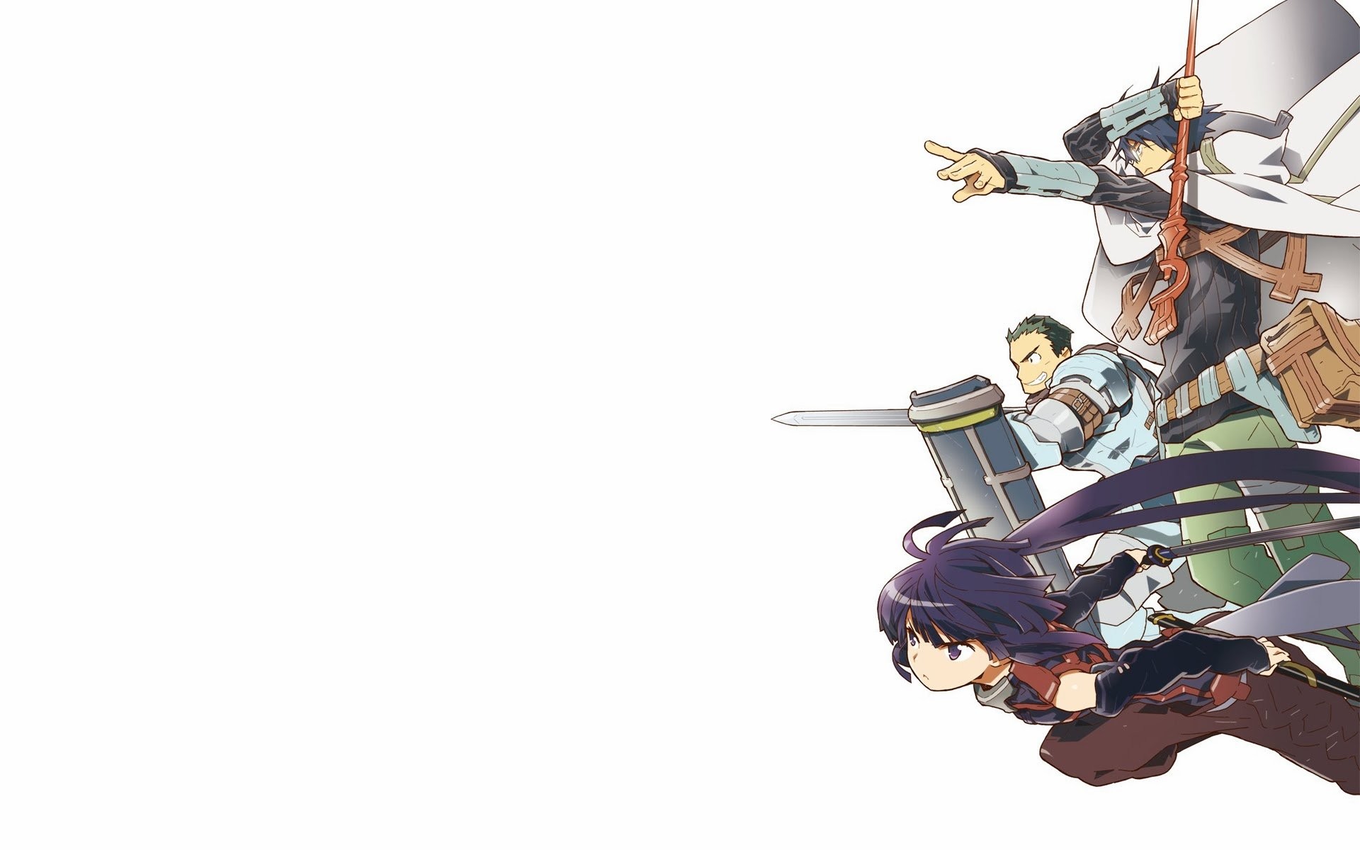 Log horizon armor glasses jpeg artifacts log horizon long hair naotsugu ponytail possible duplicate purple eyes