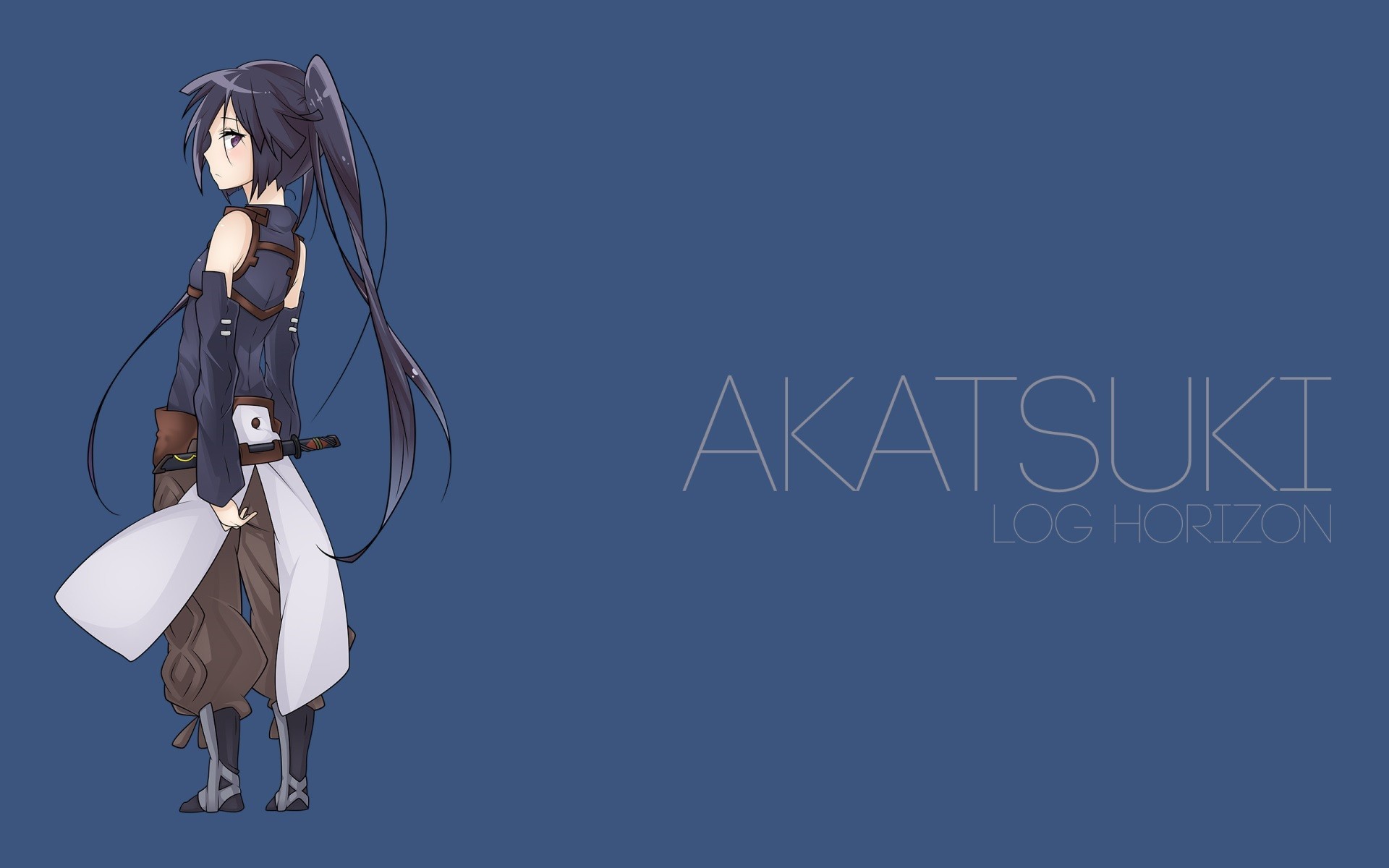 Akatsuki anime Log horizon, blue background