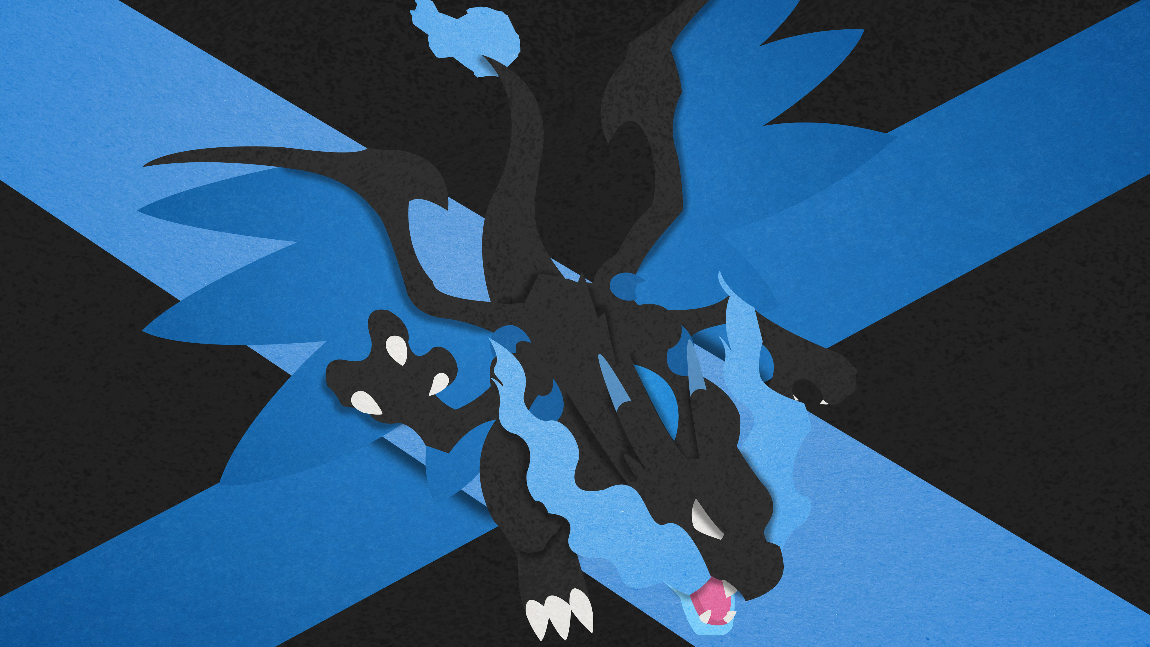 Mega Charizard X – Material Design by EugenianToons