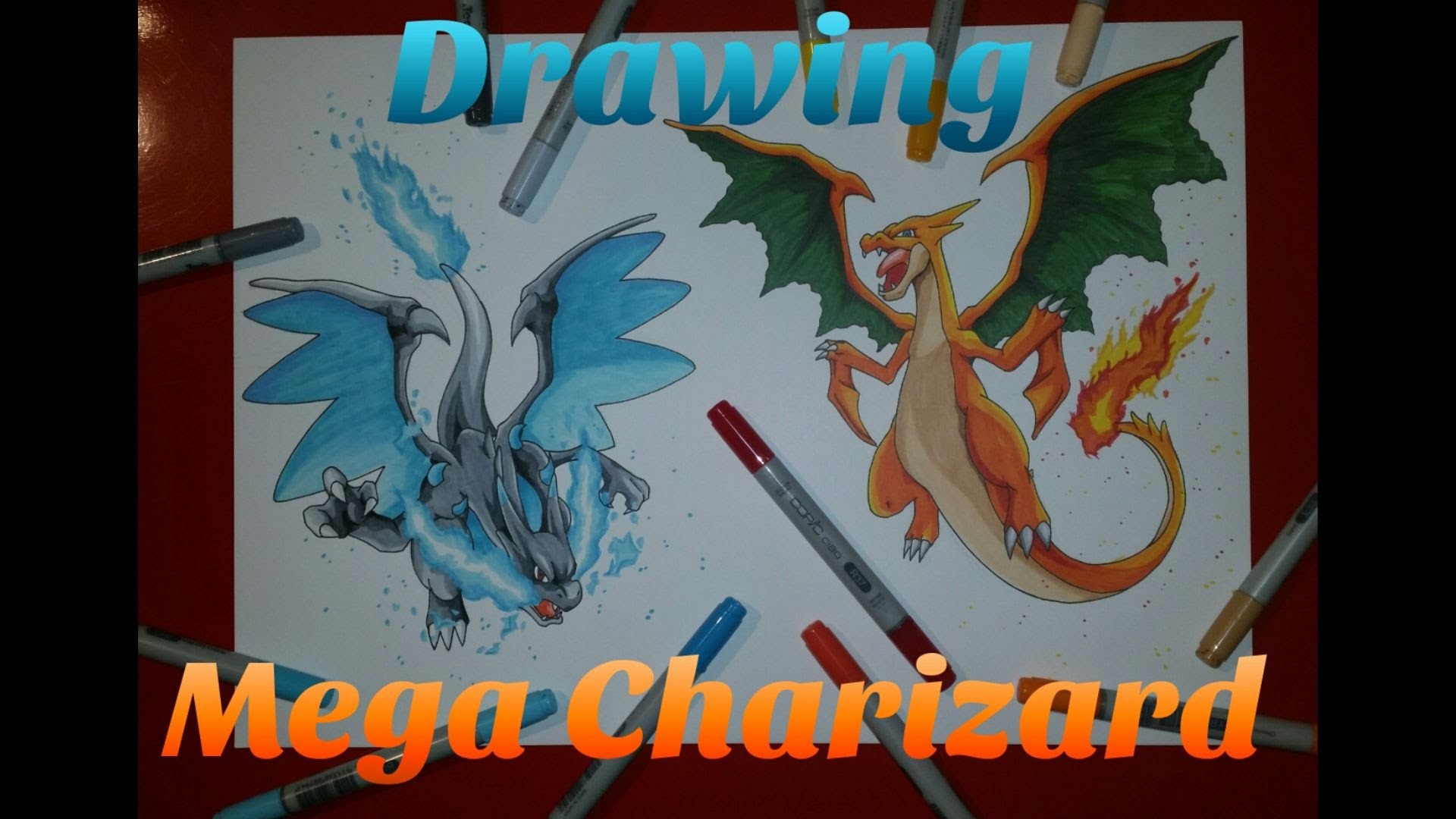 Drawing Mega Charizard / Mega Charizard X | Pokemon | TolgArt – YouTube