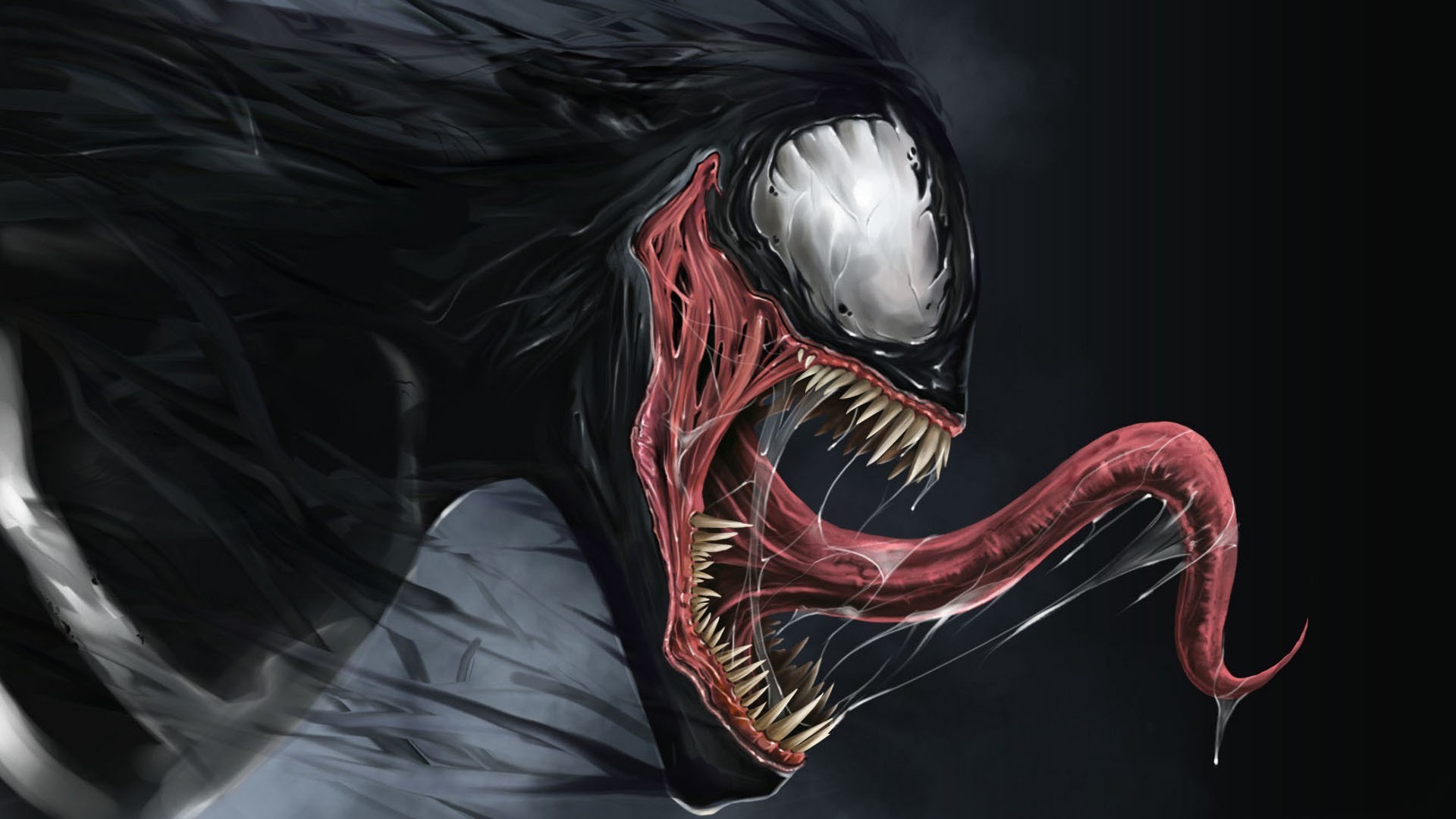 Preview wallpaper venom, marvel comics, spider man 1920×1080