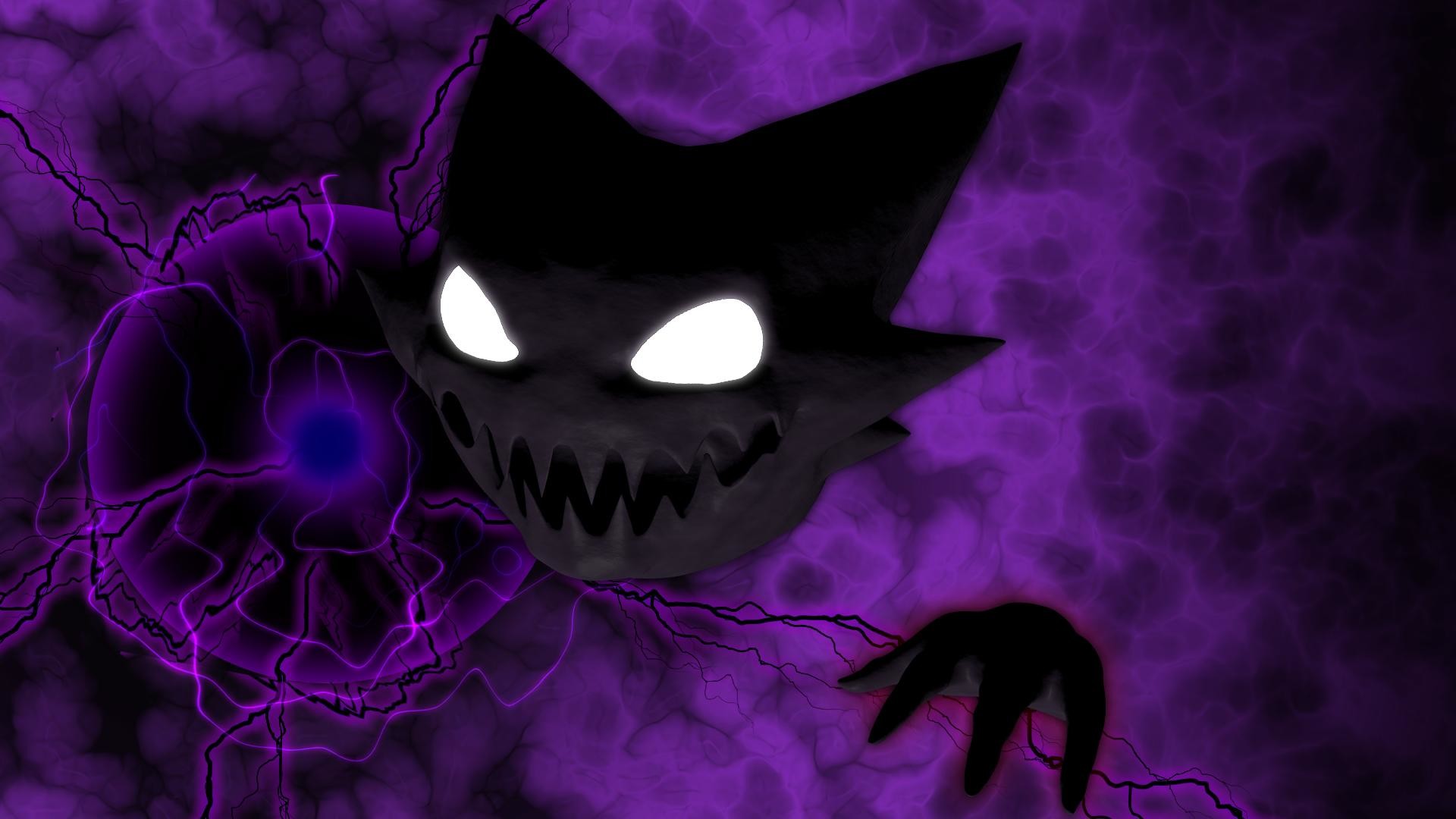 I made a Haunter using shadowball wallpaper quality 1920×1080 what do you guys think