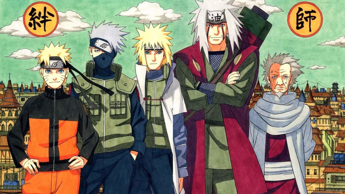 Preview wallpaper naruto, naruto shippuden, yondaime, namikaze minato, sarutobi hiruzen, kakashi