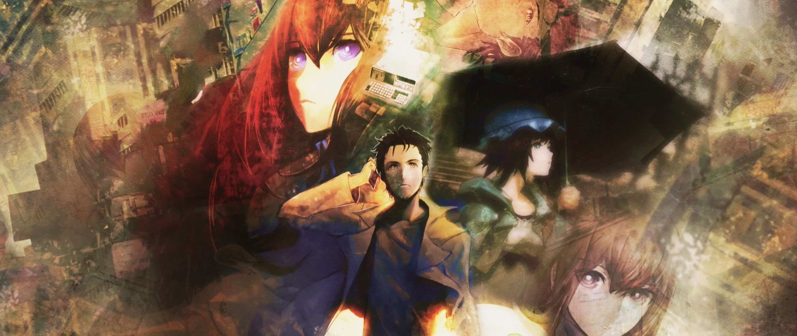 Preview wallpaper steins gate 0, rintarou okabe, kurisu makise 2560×1080