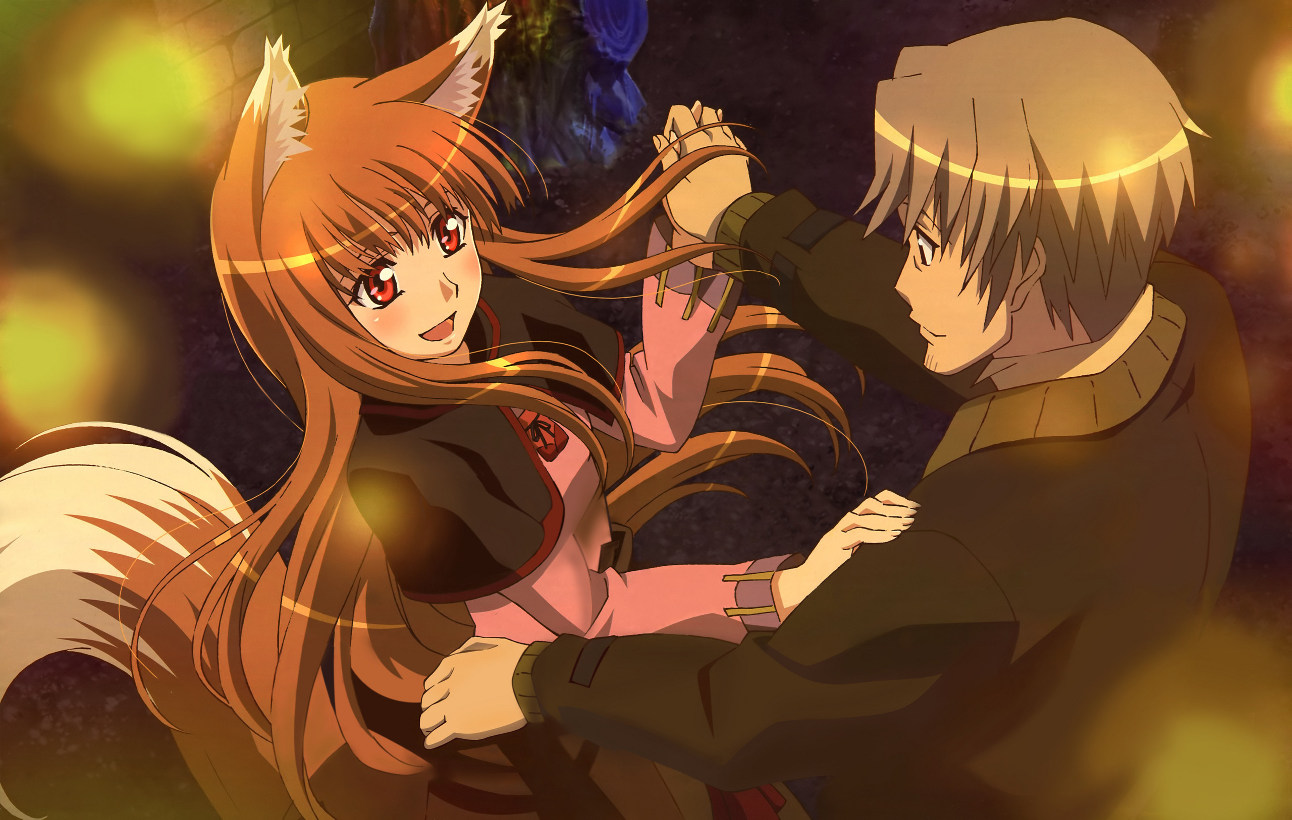 Spice and wolf images lawrence and holo dancing 2gether HD wallpaper and background photos