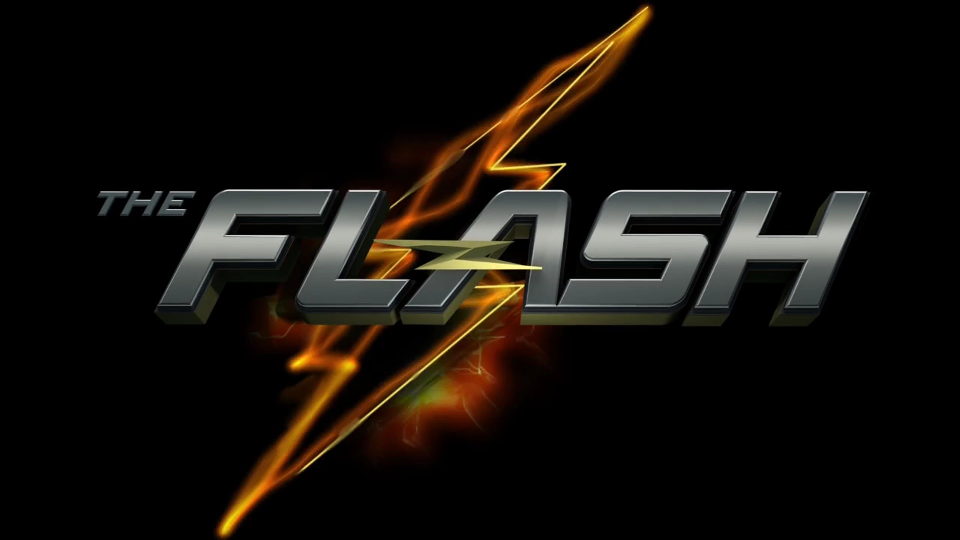 The Flash 2014 title card w / Lightning Bolt background