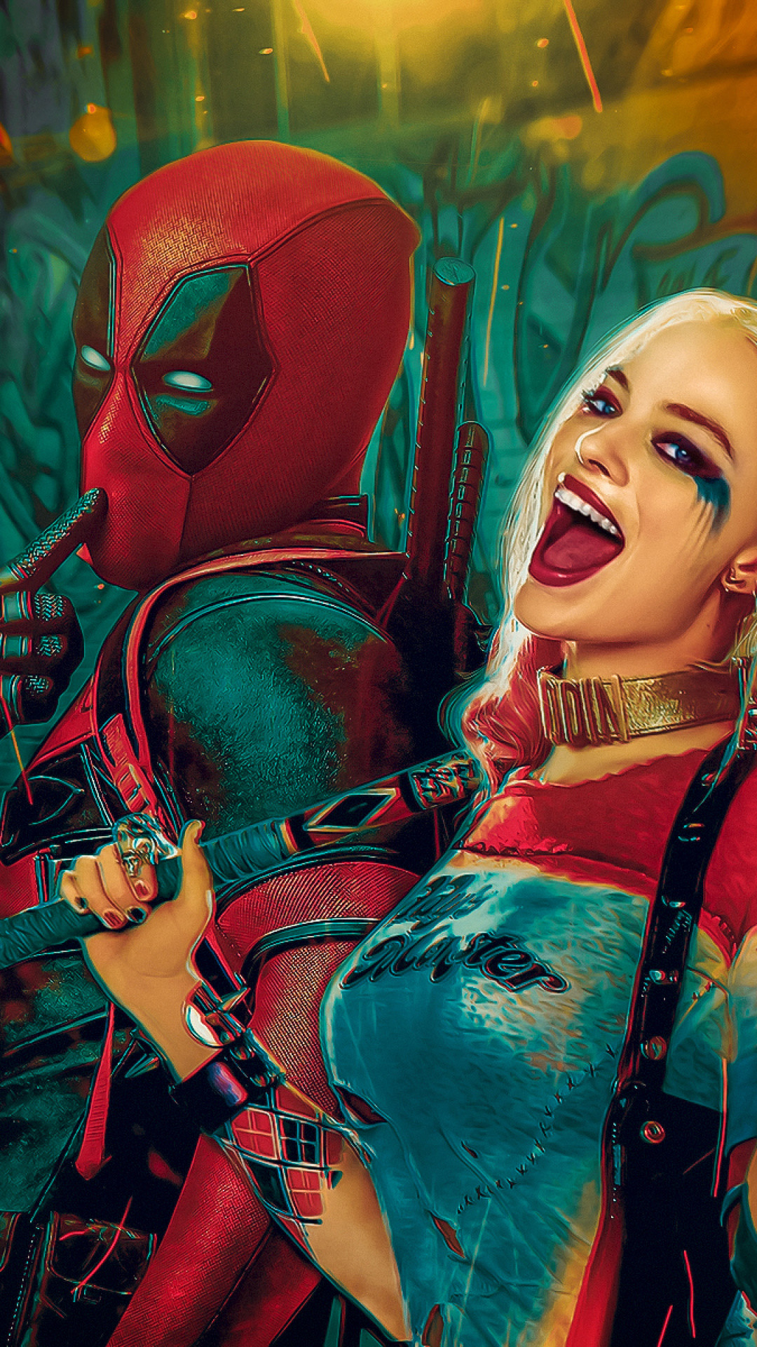 Download Savage Harley Quinn And Joker iphone Wallpaper  Wallpaperscom