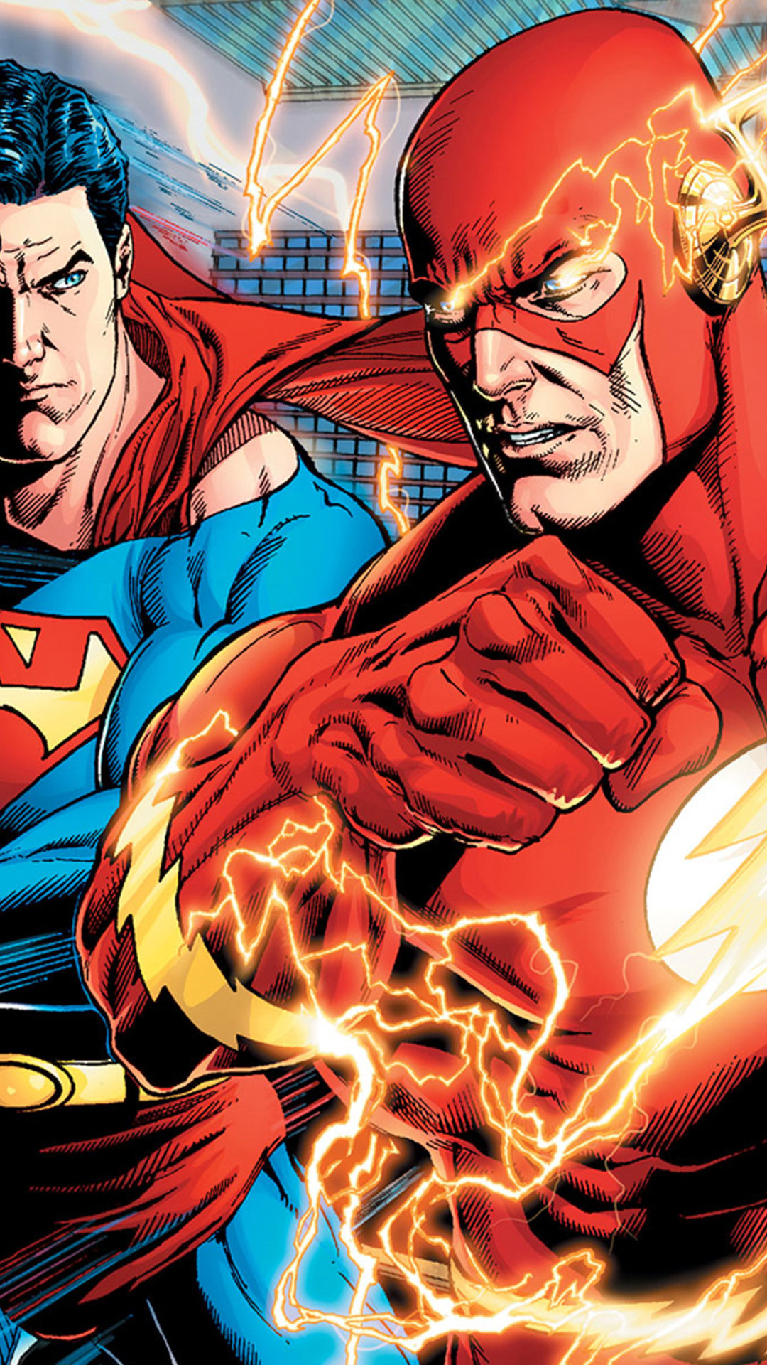 IPhone 6 plus Superman and flash race HD Wallpaper