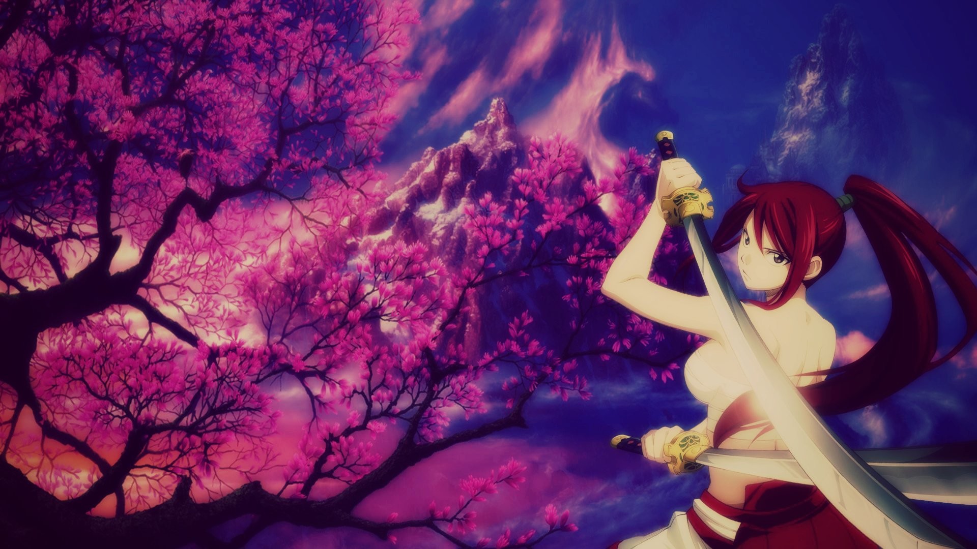 Anime – Fairy Tail Erza Scarlet Sword Girl Anime Wallpaper