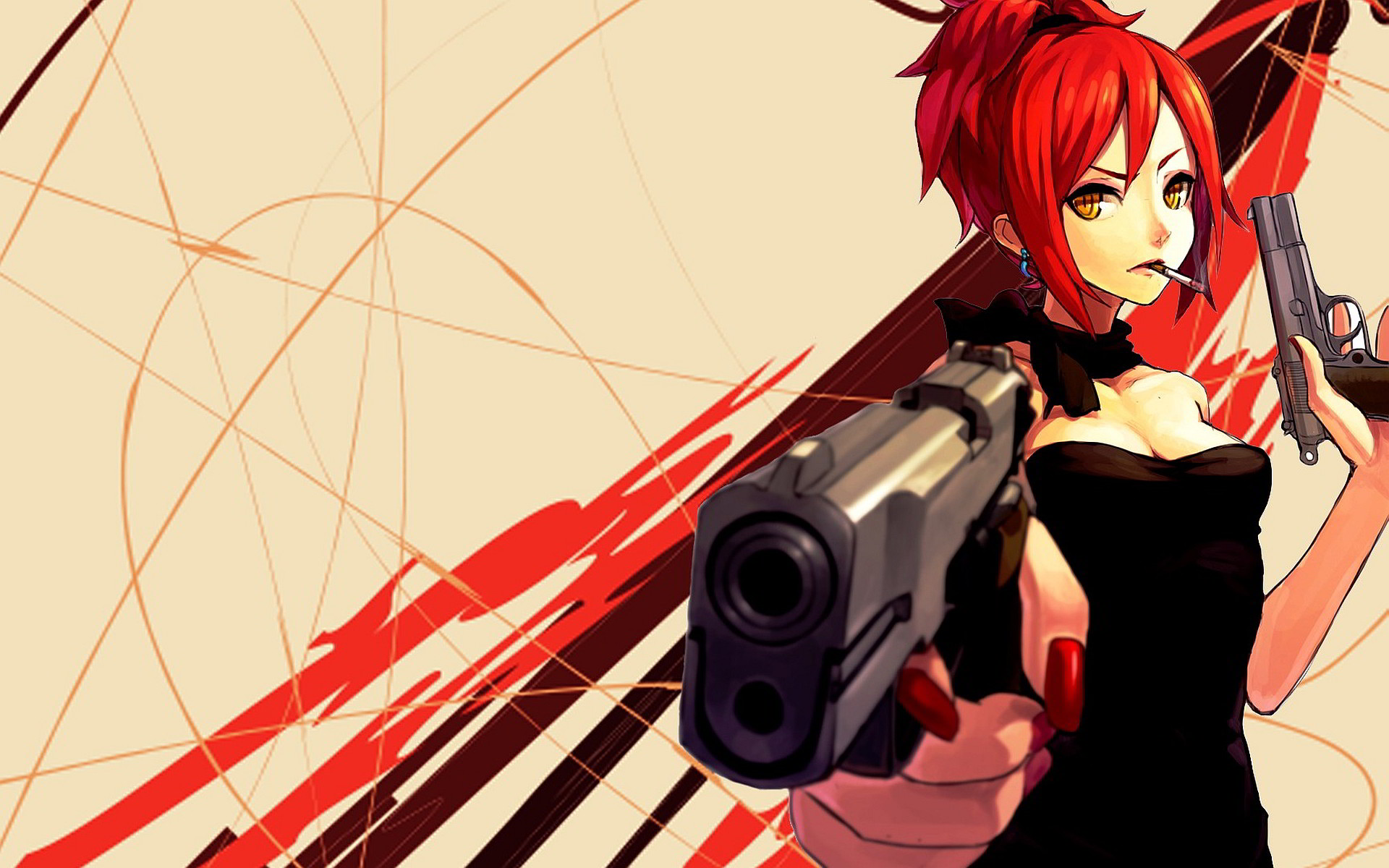 Gangsta Anime Girl With Guns Picture