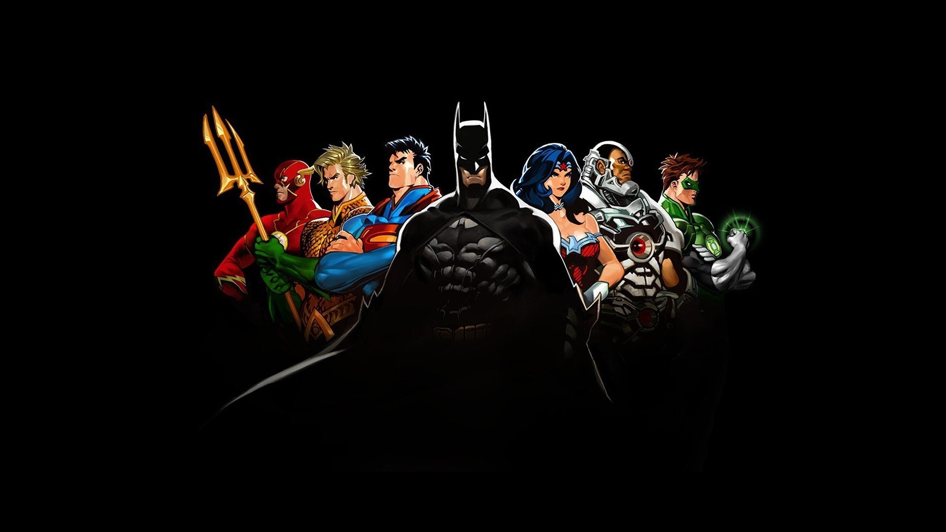 Comics DC Justice League The Flash Batman Superman Wonder Woman Cyborg  Green Lantern Aquaman