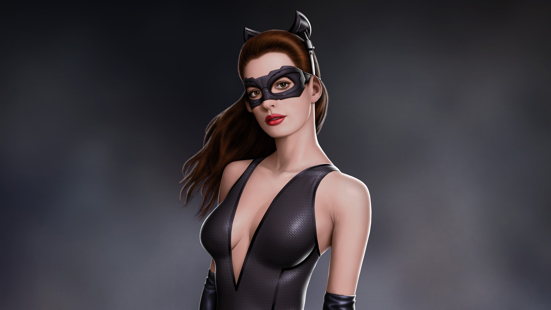 Anne Hathaway in Batman movie as catwoman Wallpaper, Desktop