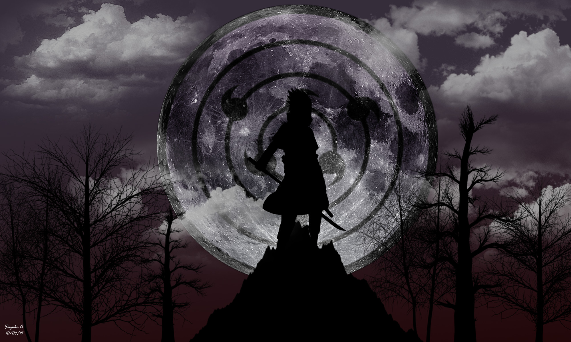 Sasuke Uchiha Rinnegan Moon Eye Wallpaper by SuzukeAmaterasu