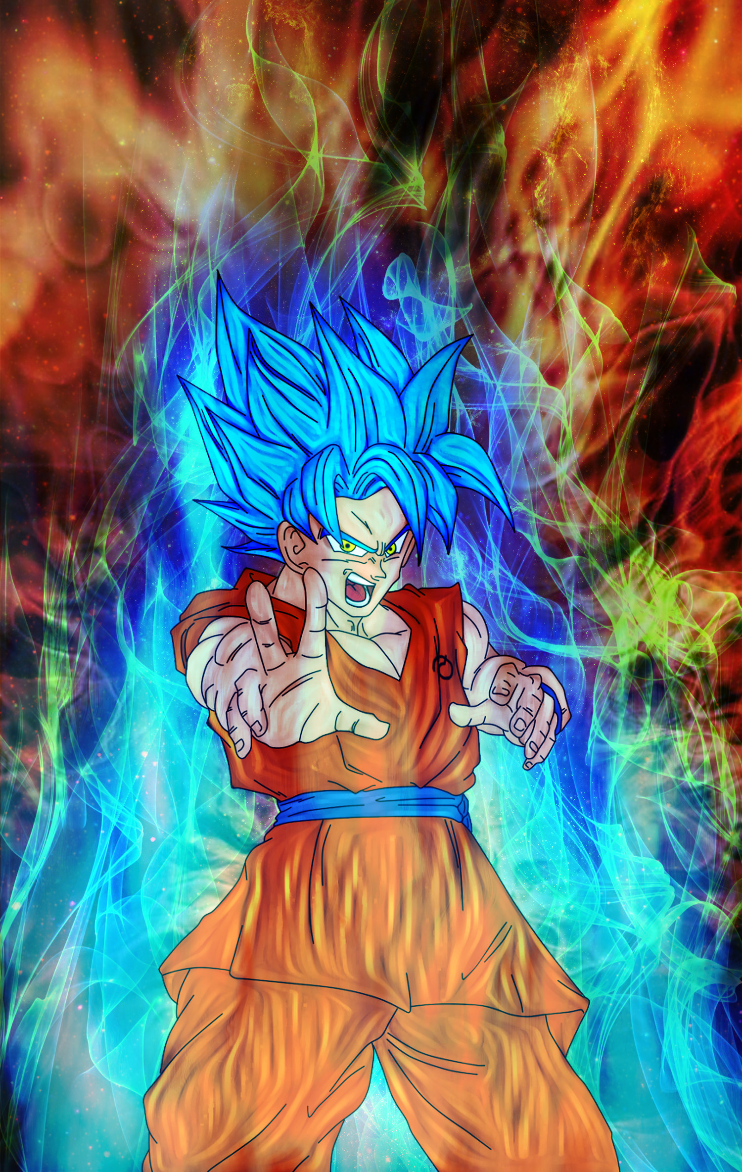 Goku God ki Super Saiyan by Nassif9000 on DeviantArt