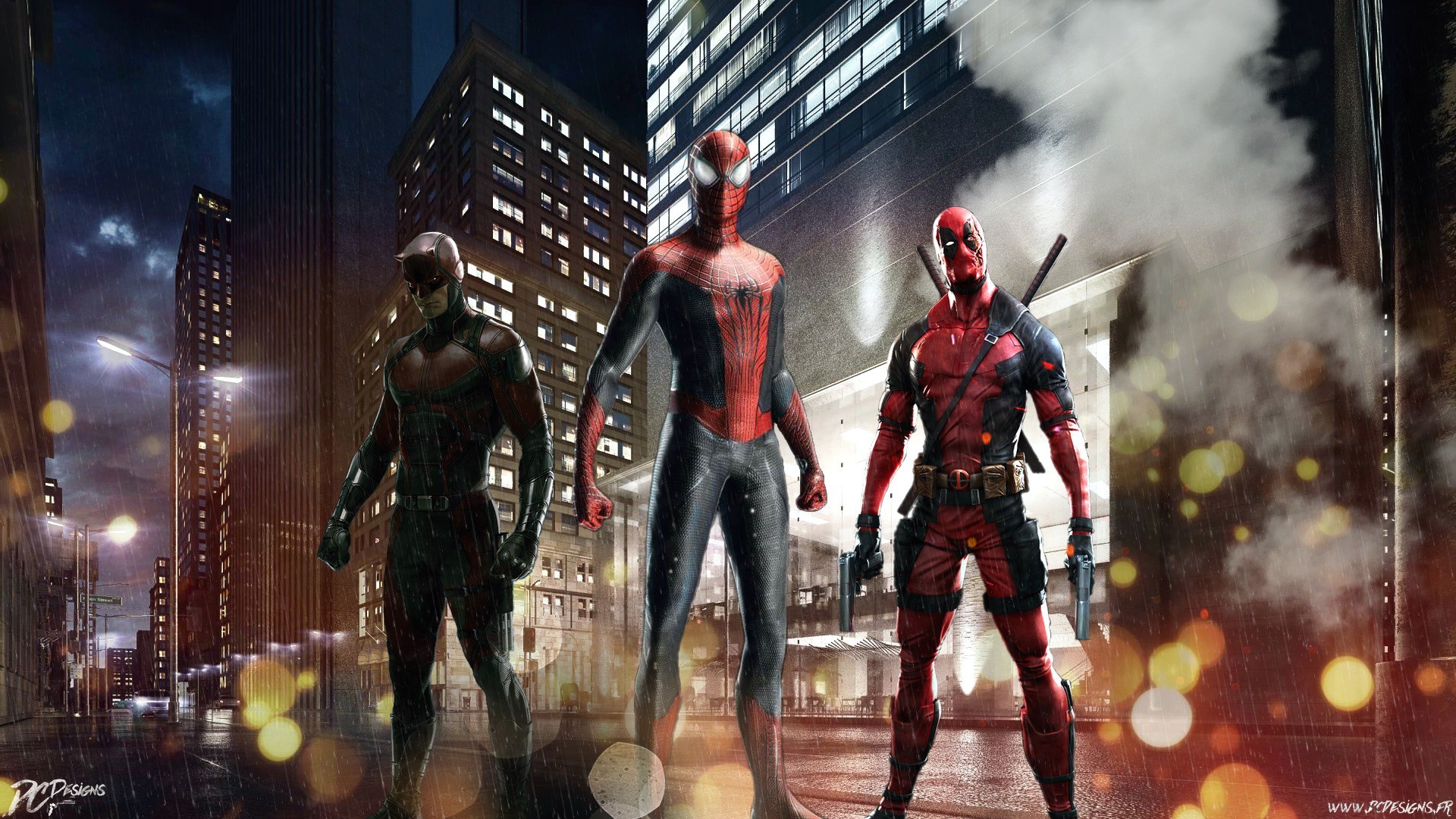 Red team, spider man, deadpool, daredevil wallpaper thumb