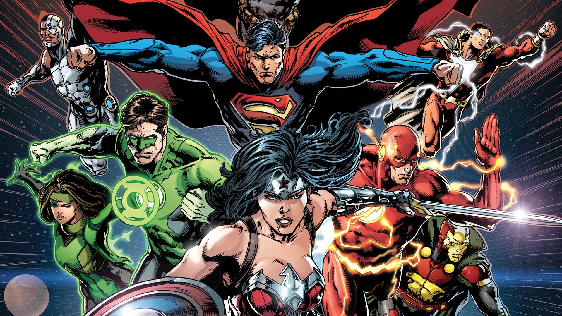 Comics – Justice League Wonder Woman Superman Green Lantern Cyborg DC Comics Flash Wallpaper