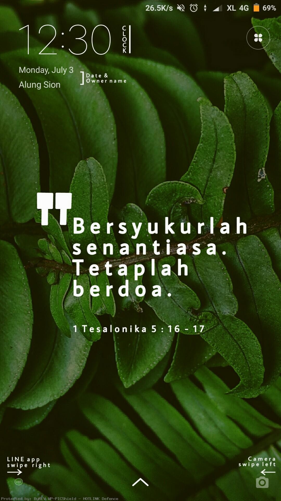 Thessalonians Lock screen with Indonesian Languange Truth lockscreen