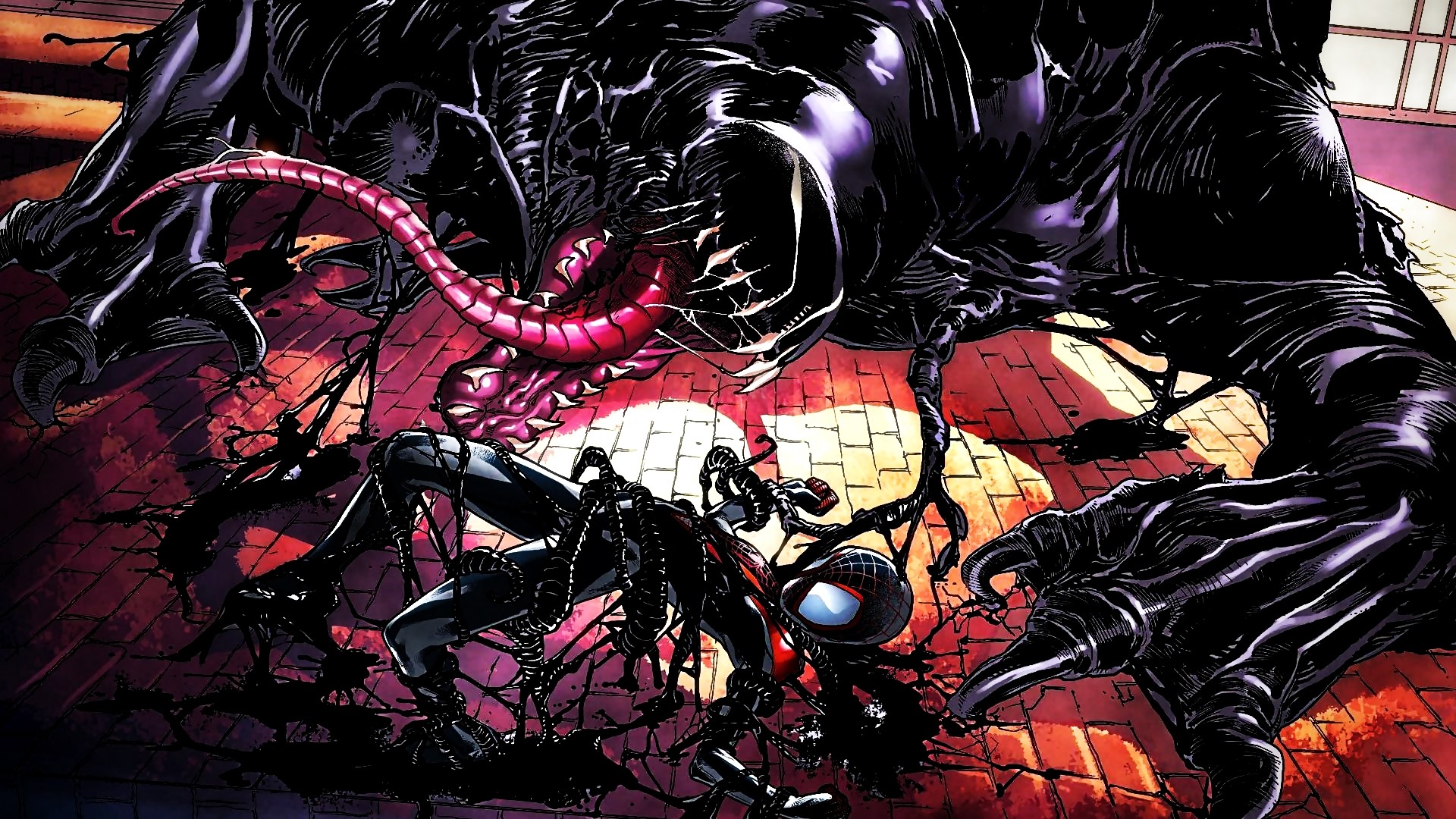 The Ultimate Spider-Man Venom Ultimate Spiderman Vs Venom Wallpaper