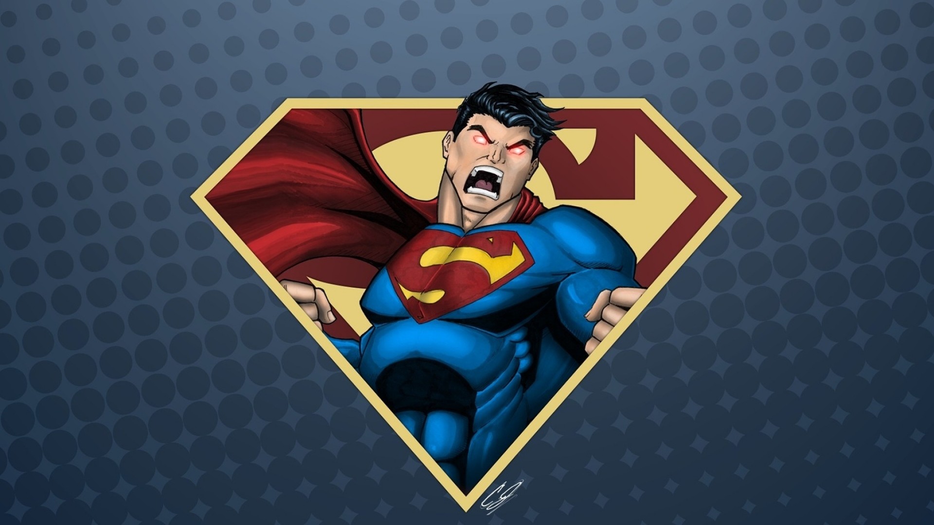 Preview wallpaper superman, drawing, emotions 1920×1080