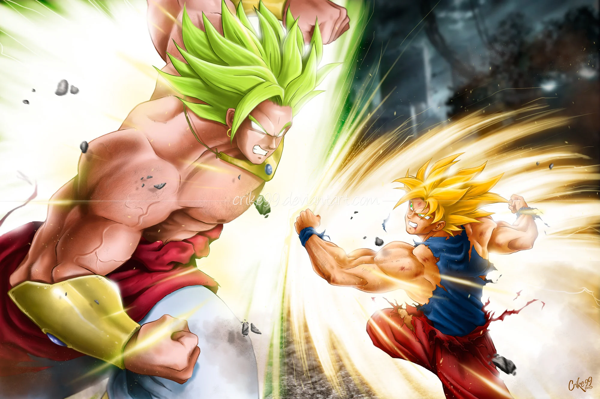 Goku vs Broly – REMAKE 2013 – by Crike99 on DeviantArt