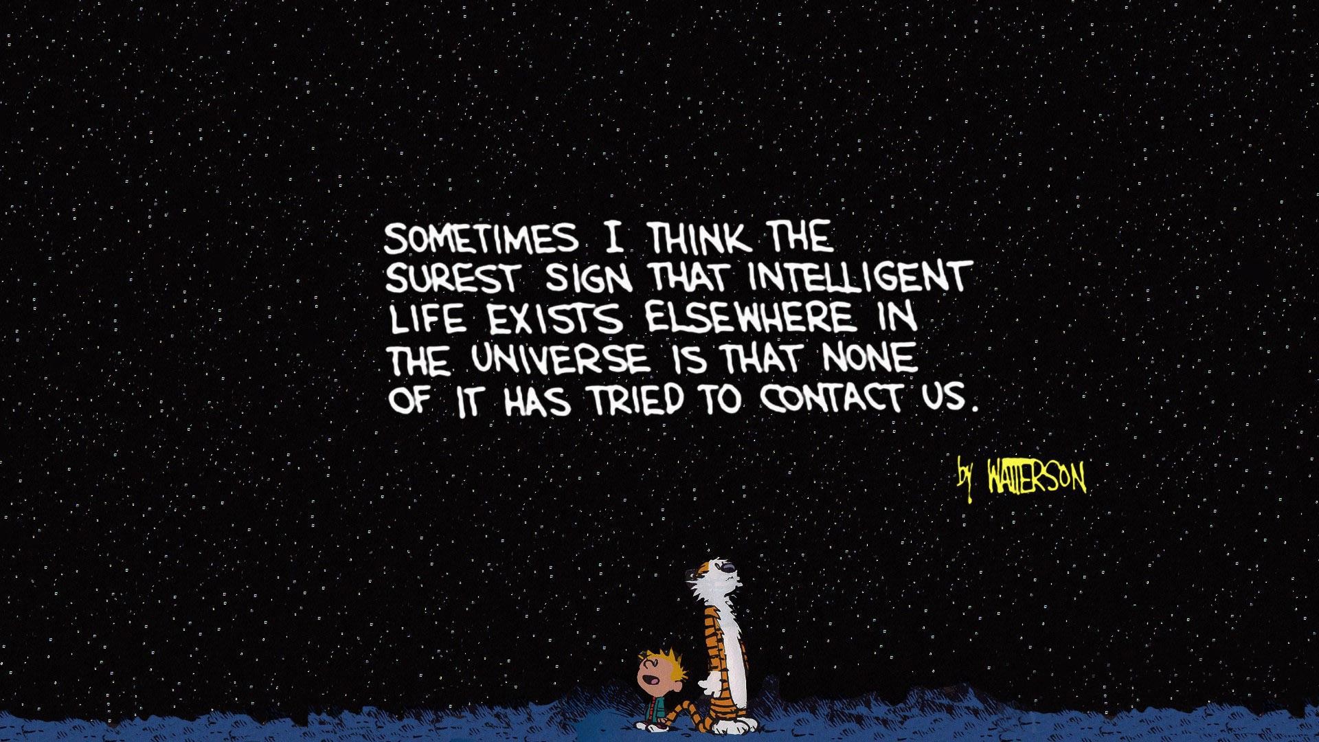 Calvin and Hobbes Watterson quote wallpaper wp4003908