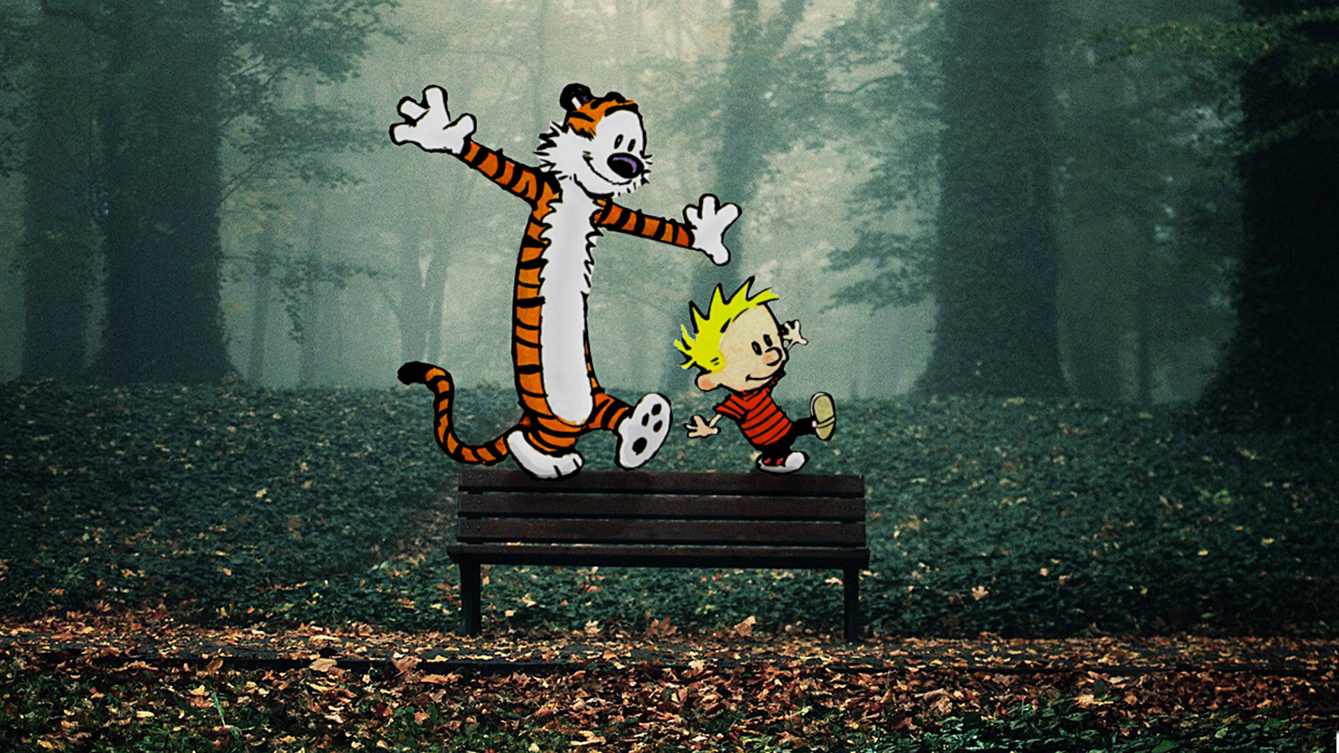 Calvin and Hobbes wallpaper by gwoovysmoothy on DeviantArt