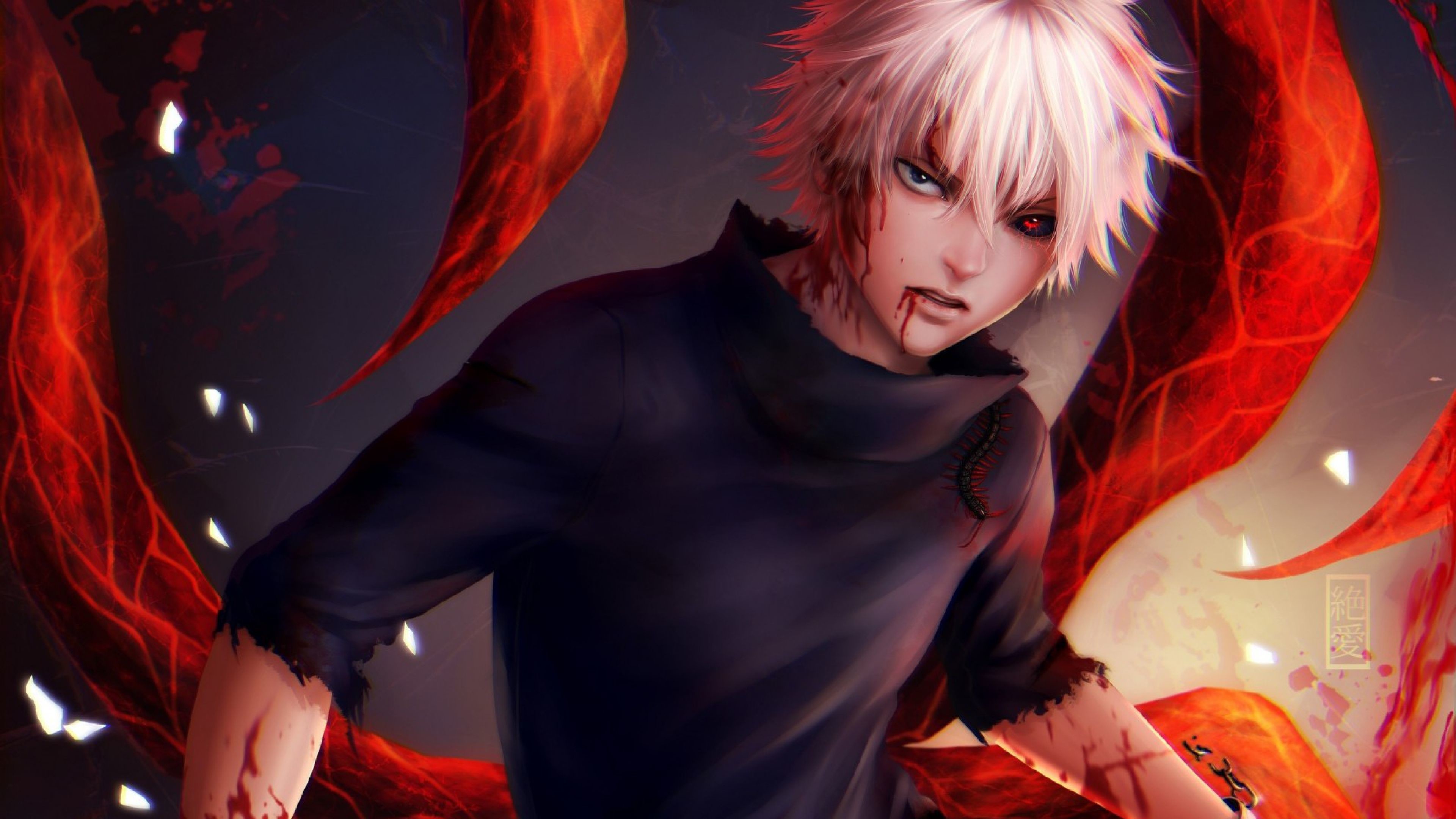 Download Wallpaper Tokyo ghoul, Kaneki ken, Handcuffs