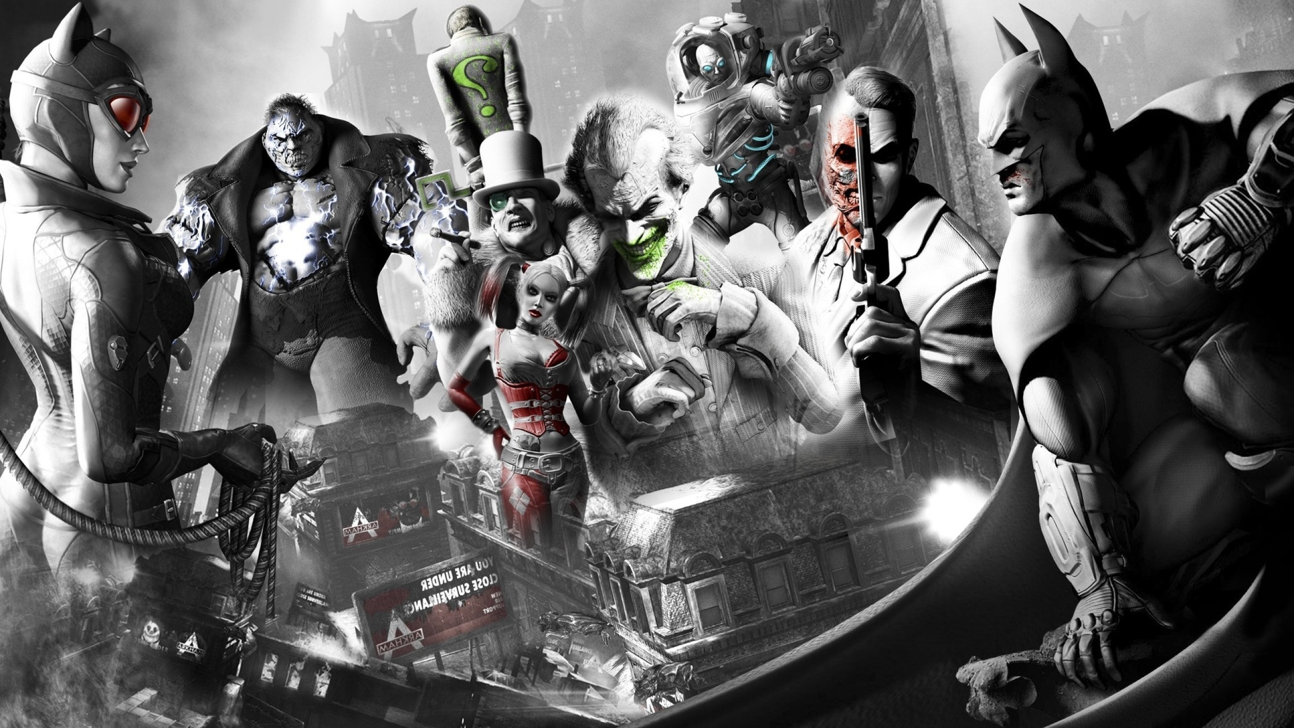 Harley Quinn, Joker, Harvey Dent, Batman: Arkham City, Batman, Catwoman,  Penguin Wallpapers HD / Desktop and Mobile Backgrounds