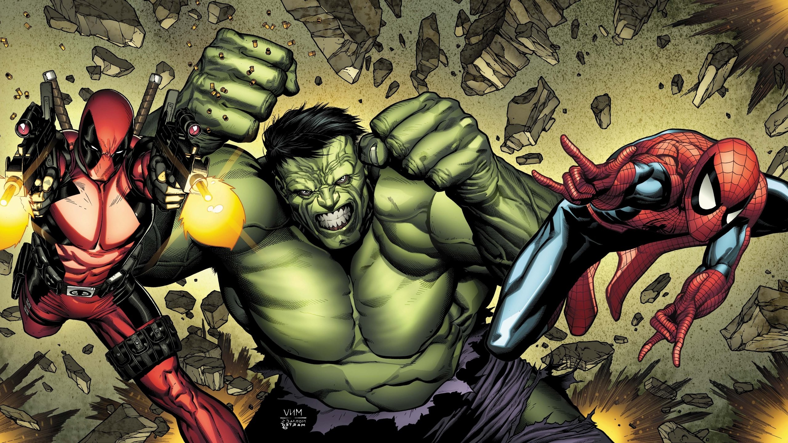 Hulk, Spider Man, Deadpool, Marvel Comics Wallpapers HD / Desktop and  Mobile Backgrounds