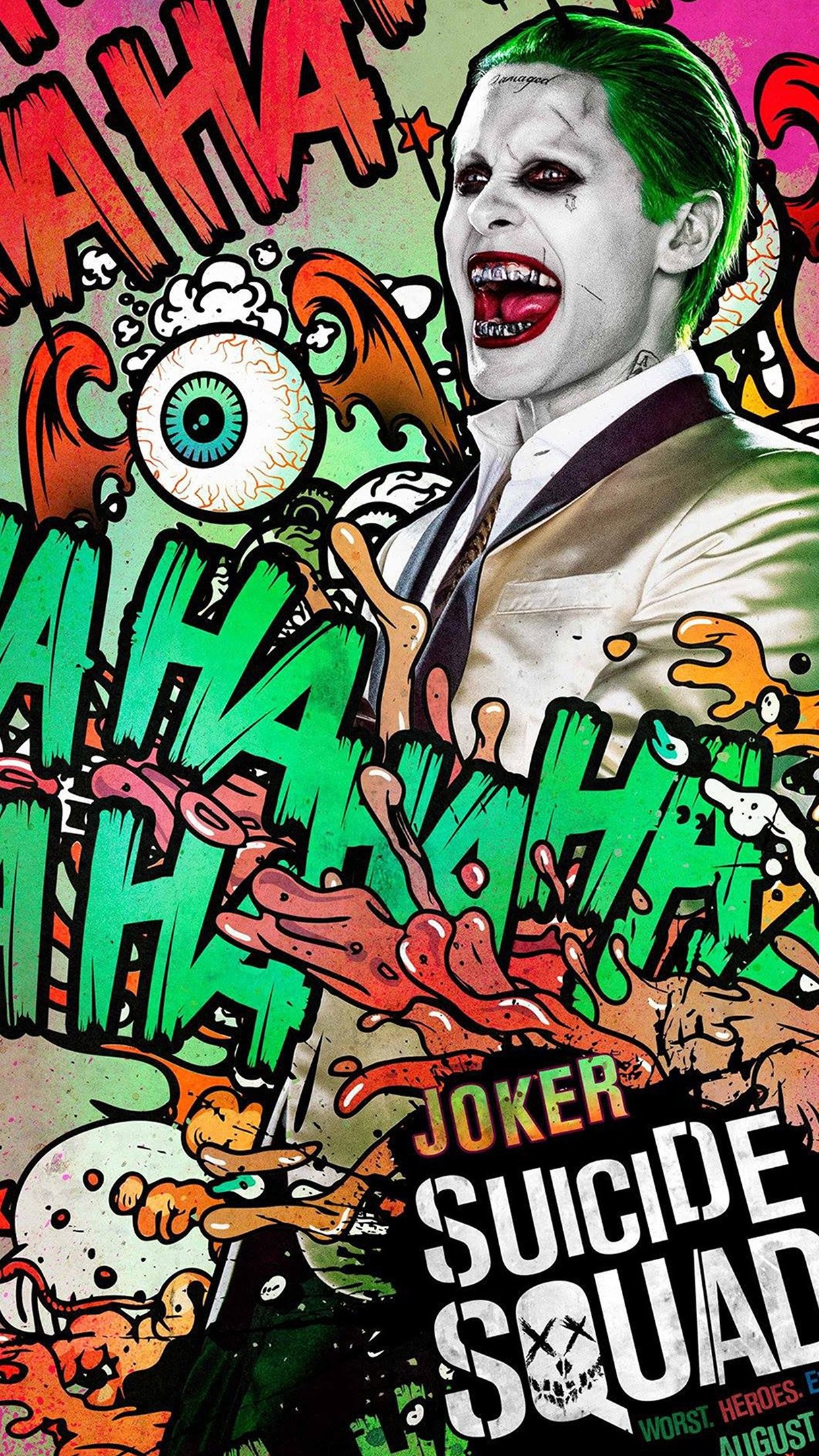 Cool suicide squad film poster art illustration joker iphone6