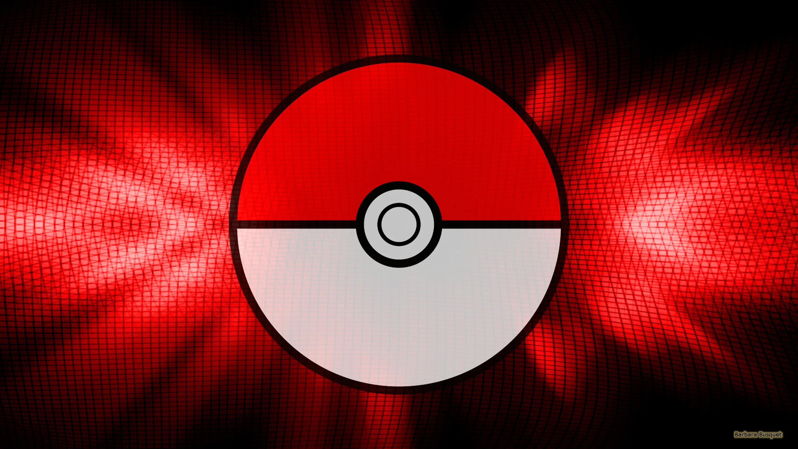 Black red Pokemon GO wallpaper with a pokeball