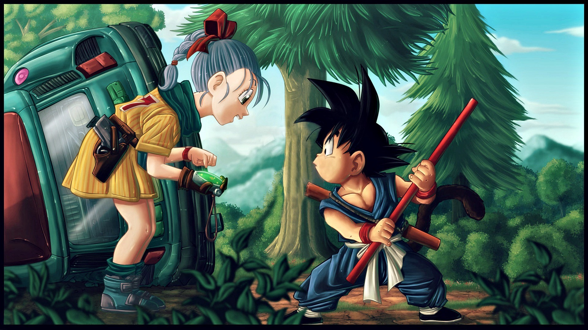 Free Bulma And Goku DBZ, computer desktop wallpapers, pictures, images